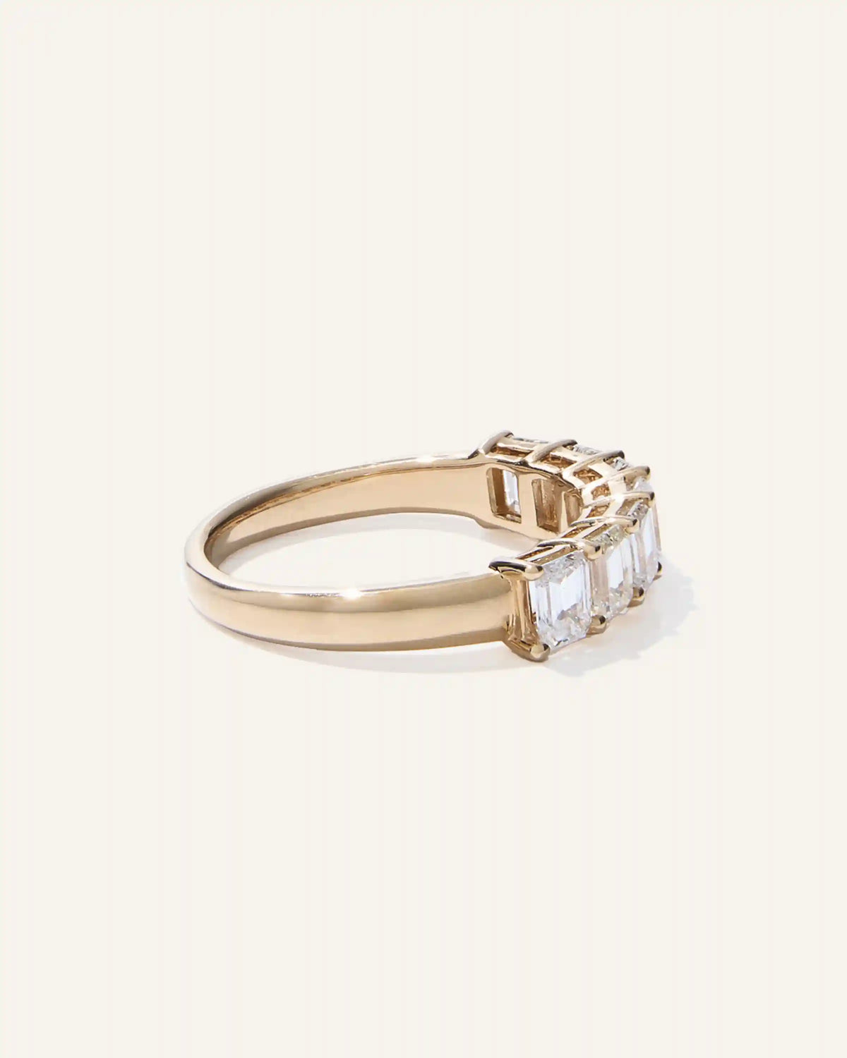 Lab Grown Diamond Emerald Seven Stone Band