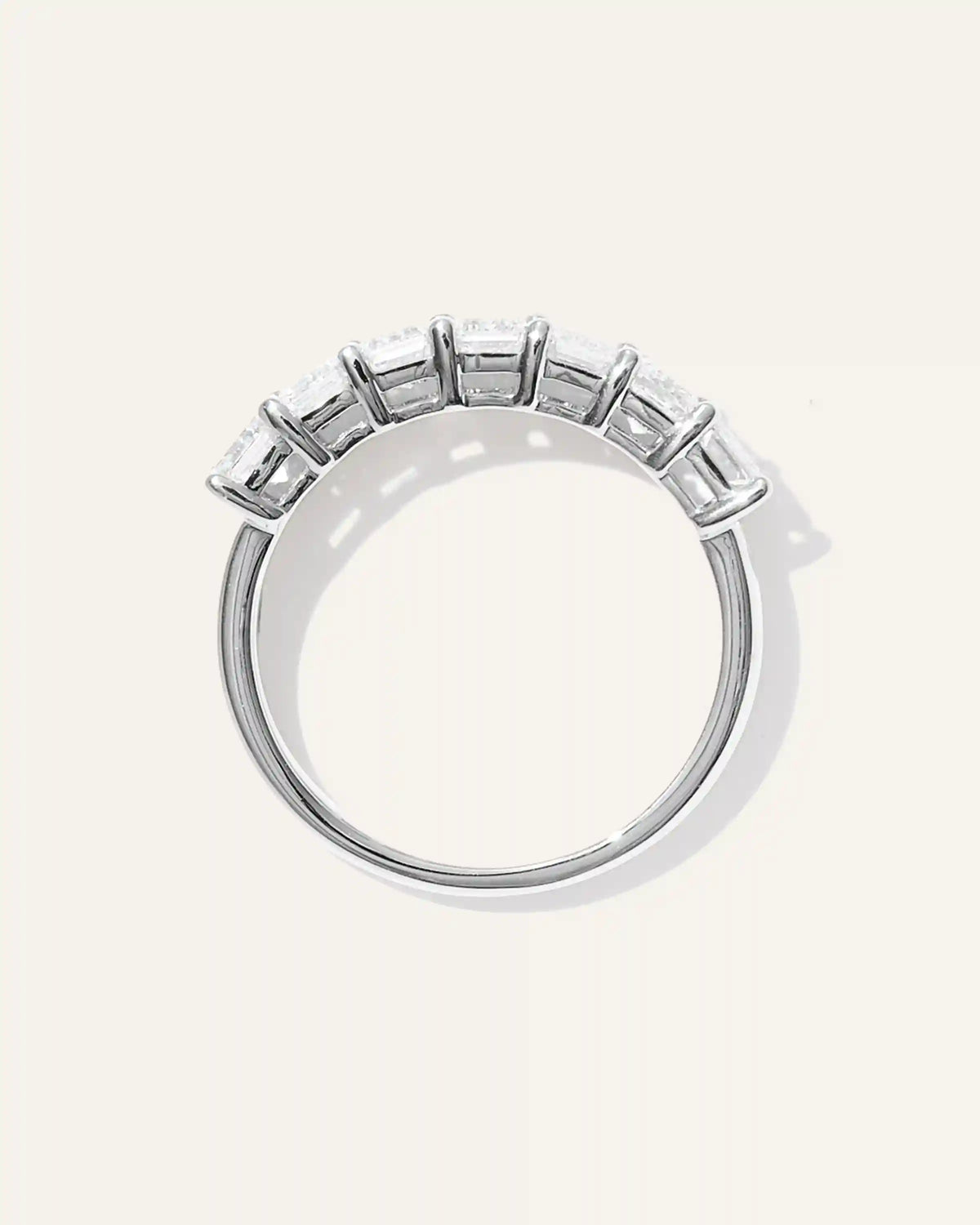 Lab Grown Diamond Emerald Seven Stone Band