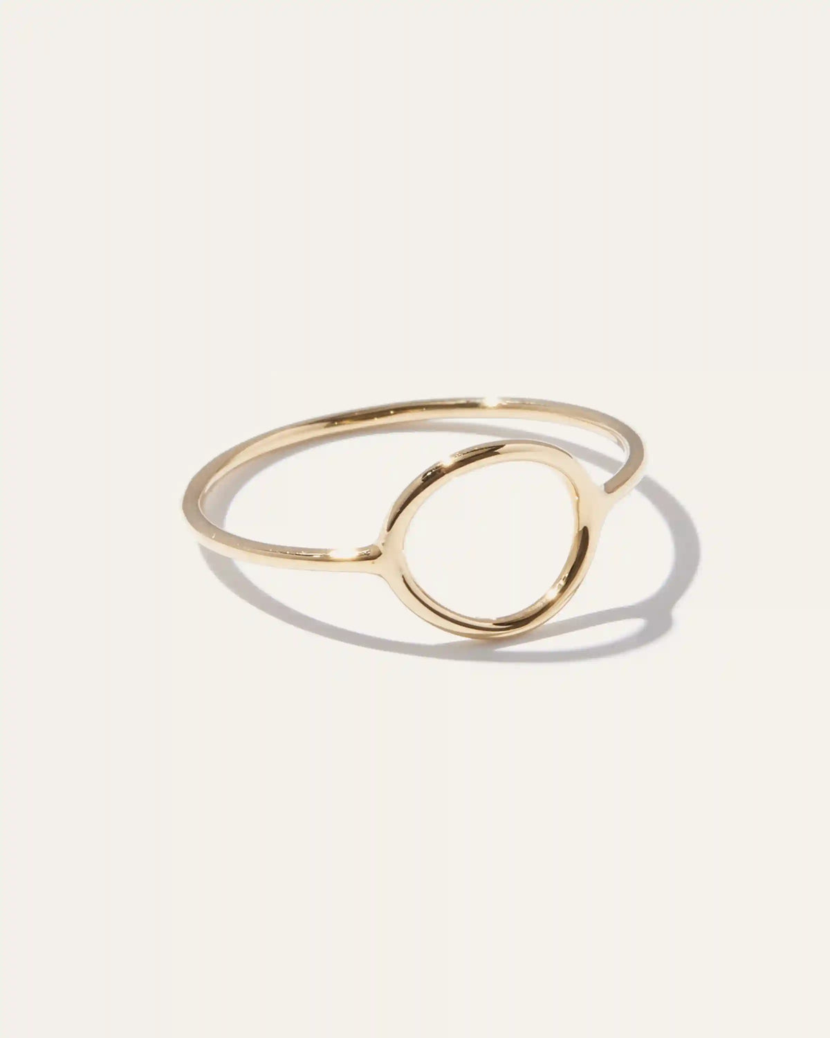 14K Gold Circle Ring