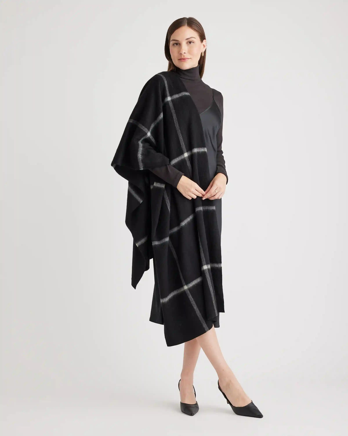Mongolian Cashmere Plaid Wrap
