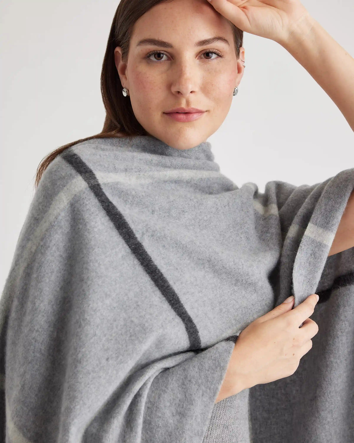 Mongolian Cashmere Plaid Wrap