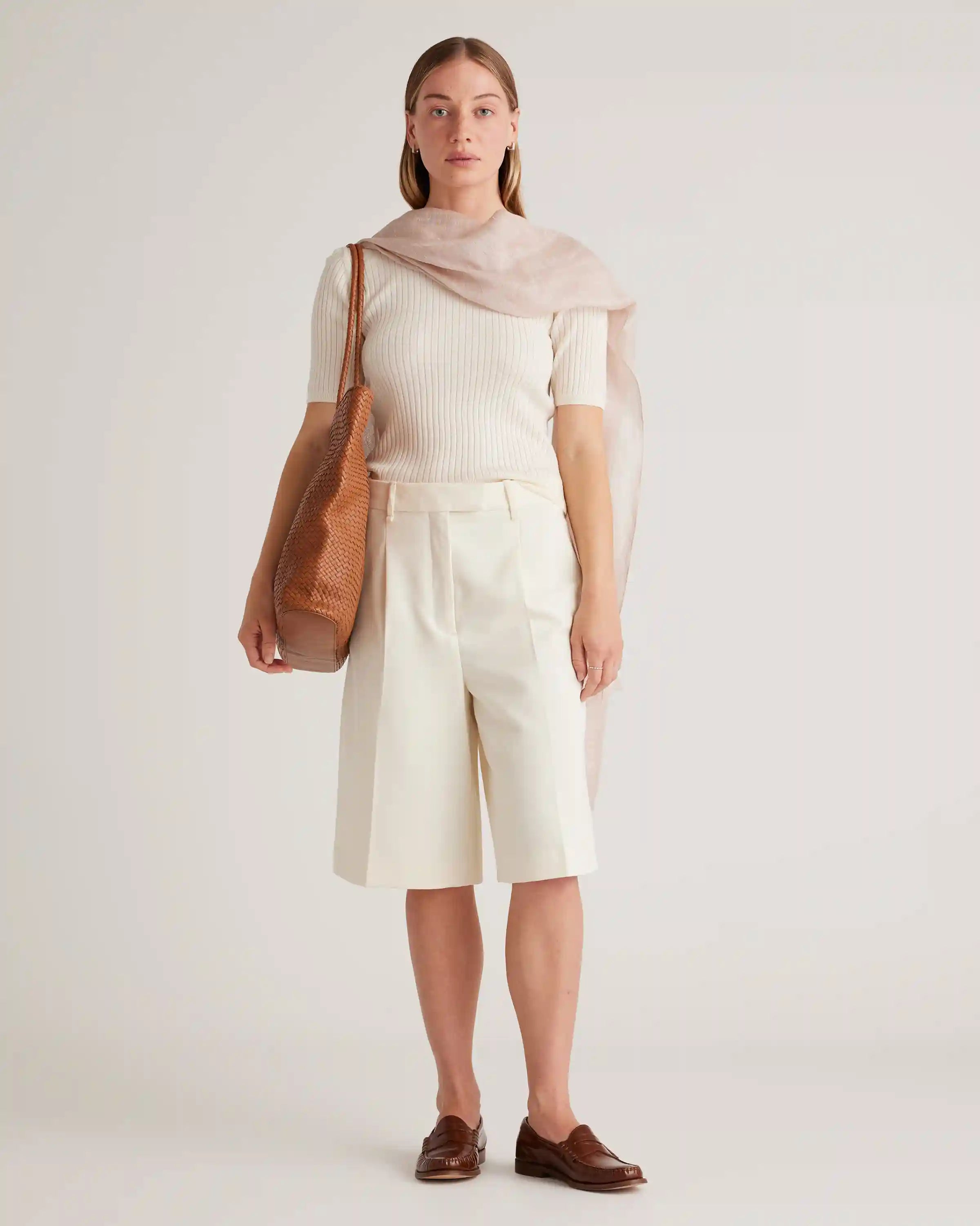 Lightweight Linen Silk Cashmere Scarf