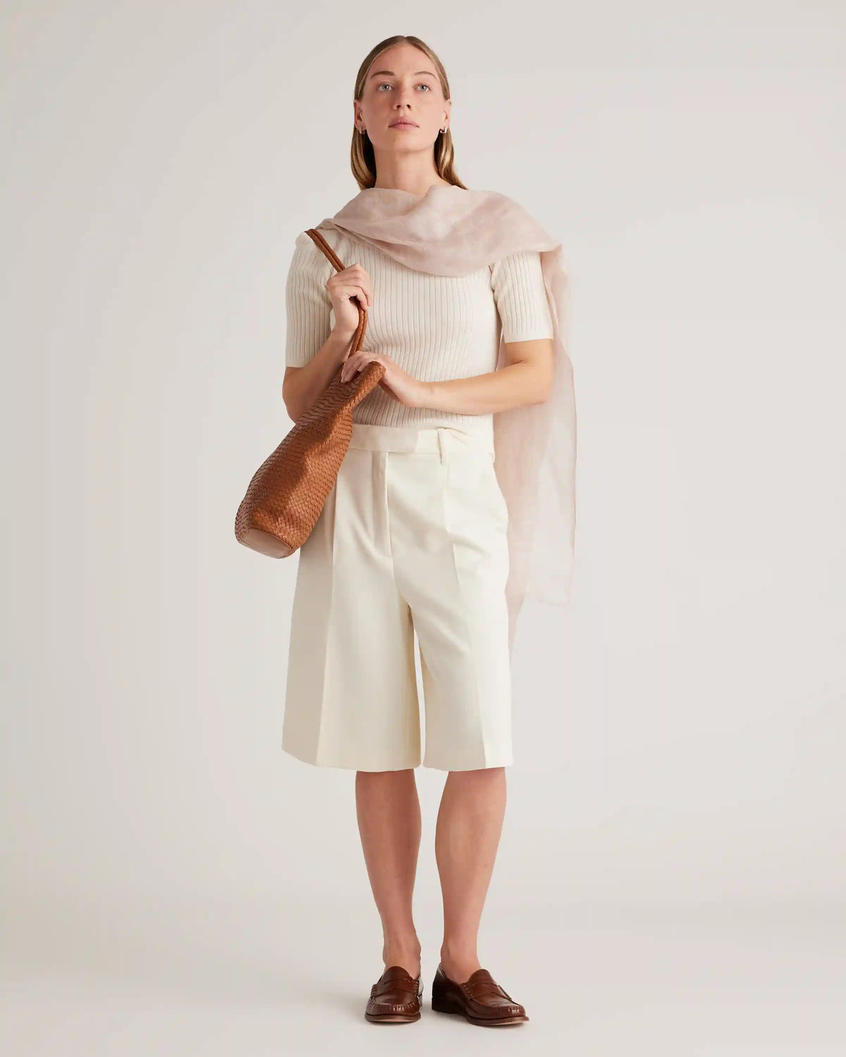 Lightweight Linen Silk Cashmere Scarf