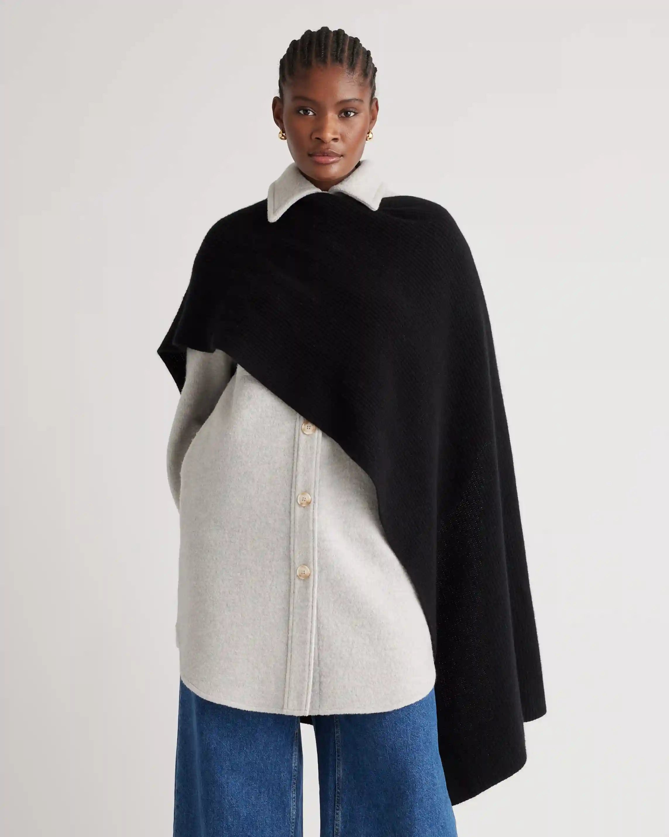 Mongolian Cashmere Ribbed Wrap