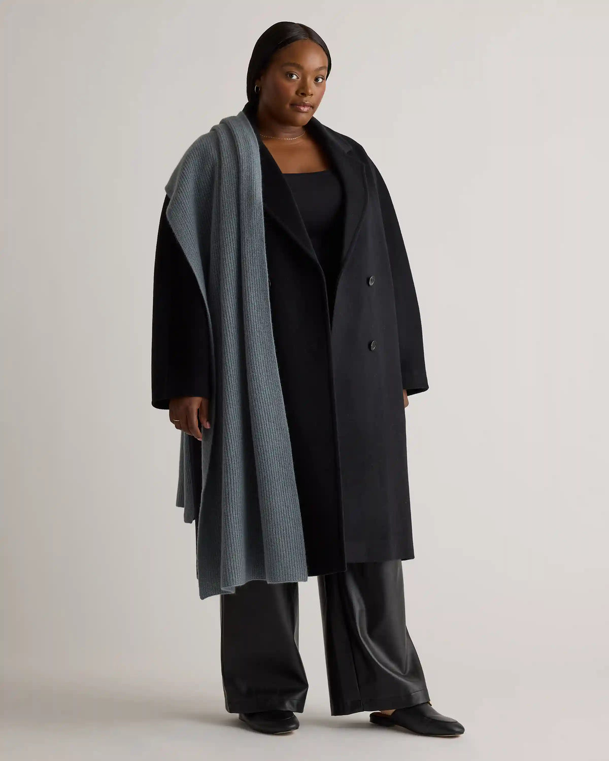 Mongolian Cashmere Ribbed Wrap