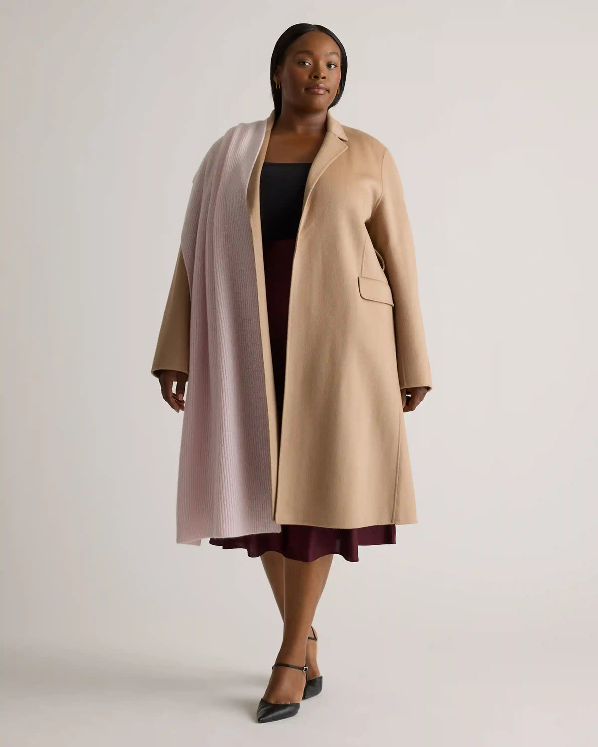 Mongolian Cashmere Ribbed Wrap