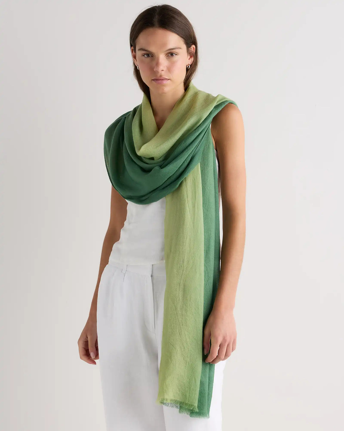 Featherweight Merino Wool Dip-Dye Scarf