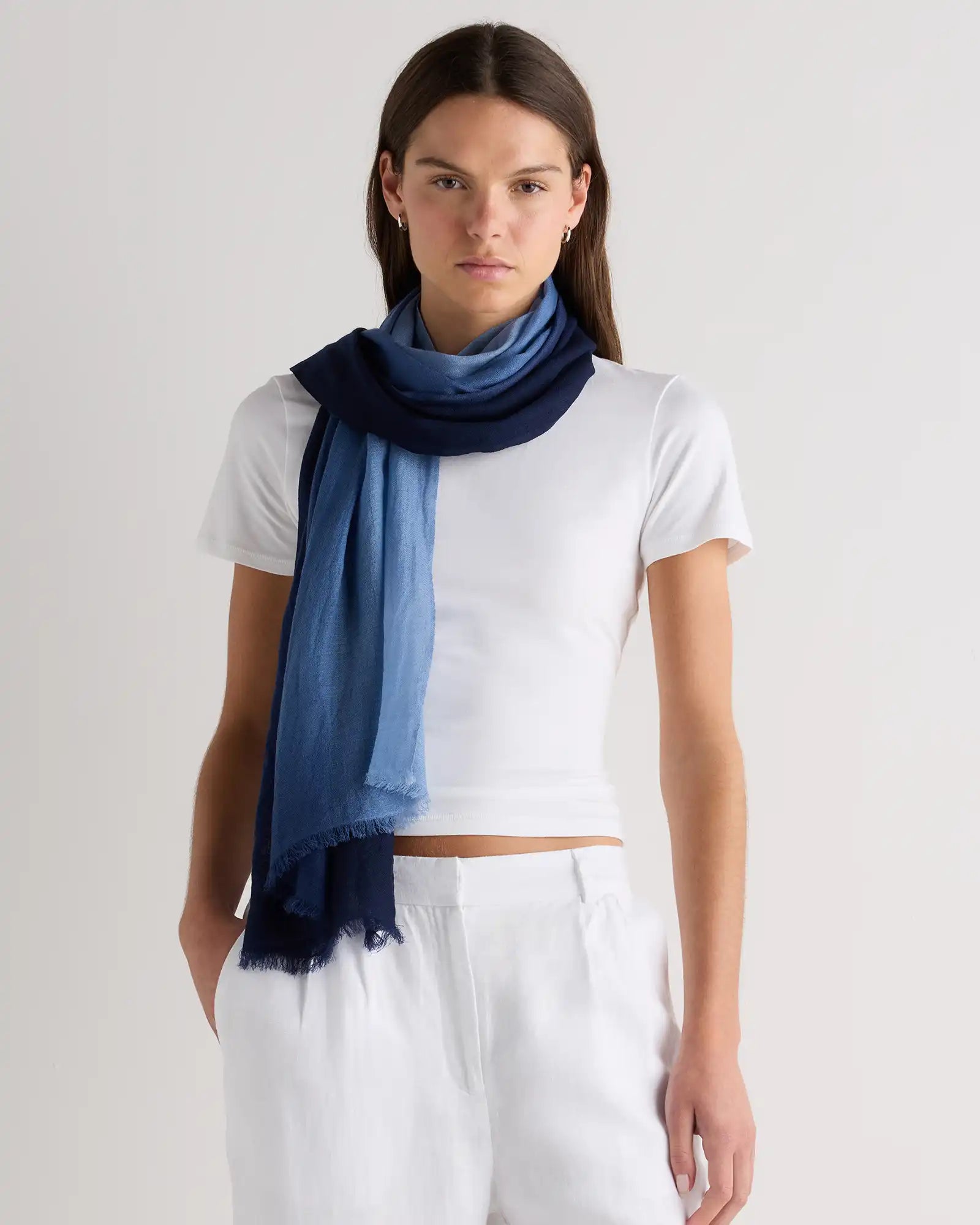 Featherweight Merino Wool Dip-Dye Scarf