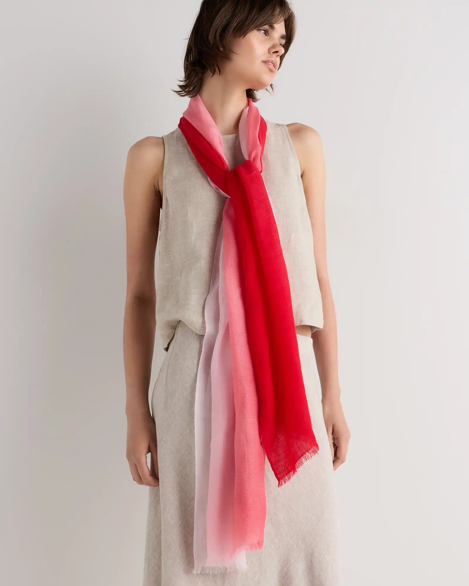 Featherweight Merino Wool Dip-Dye Scarf