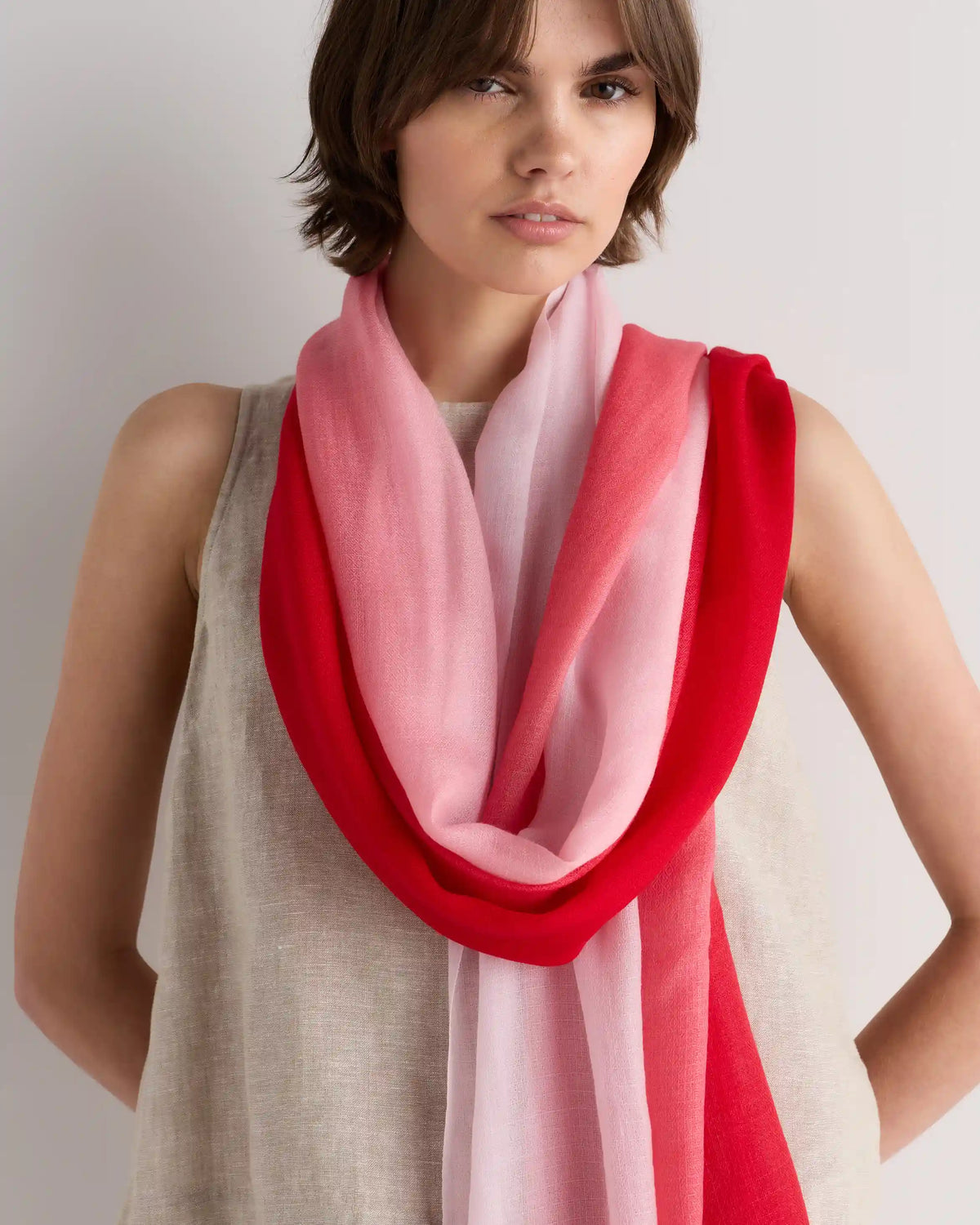 Featherweight Merino Wool Dip-Dye Scarf