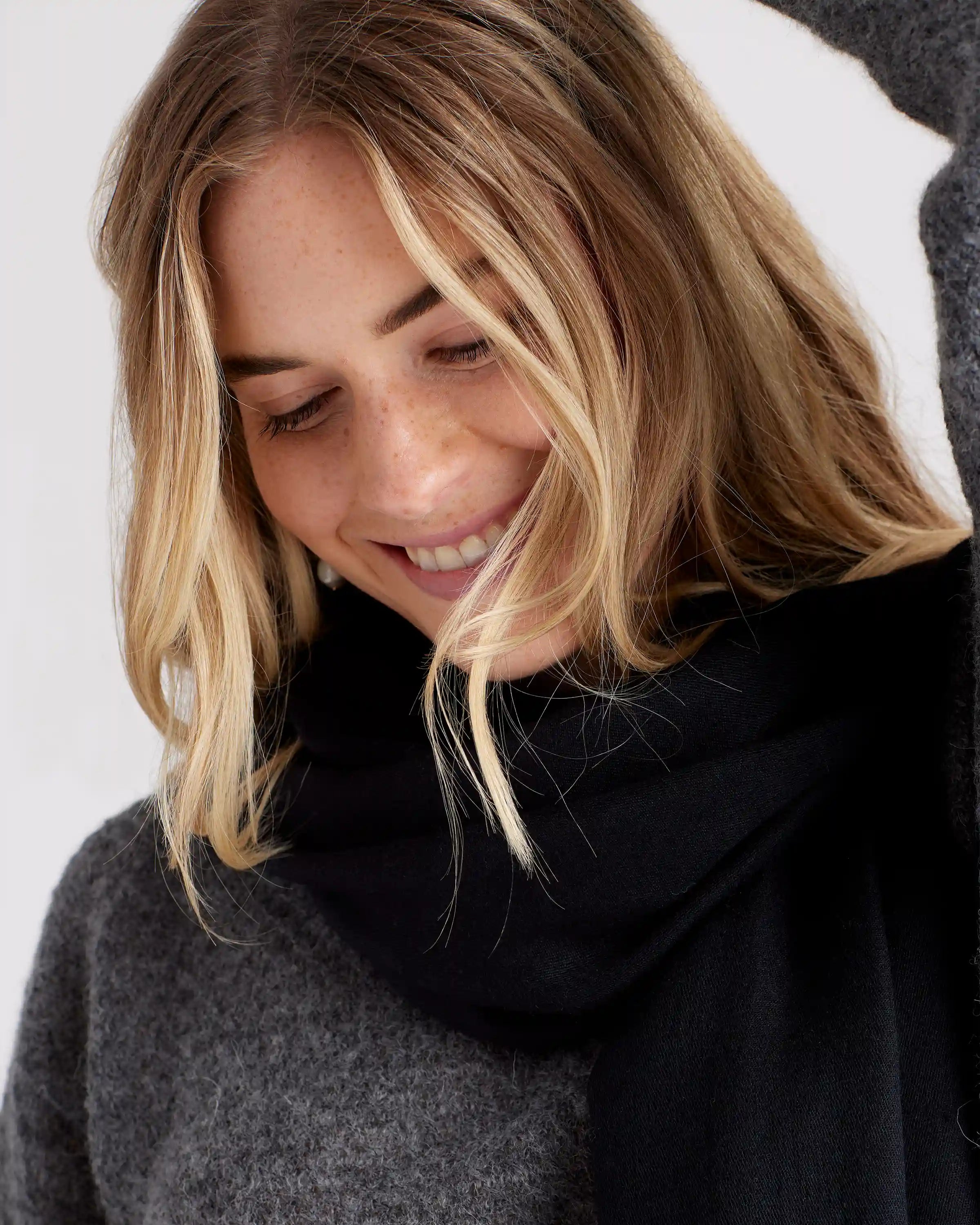 Featherweight Cashmere Silk Frayed Edge Scarf