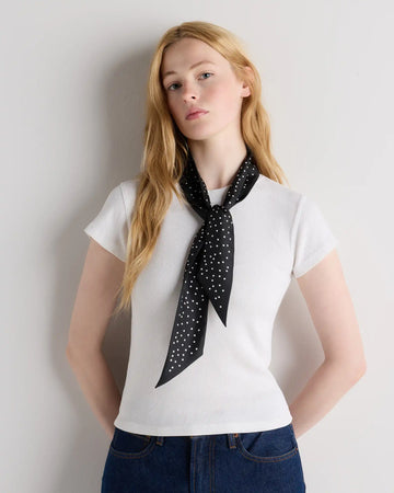 100% Silk Printed Skinny Scarf