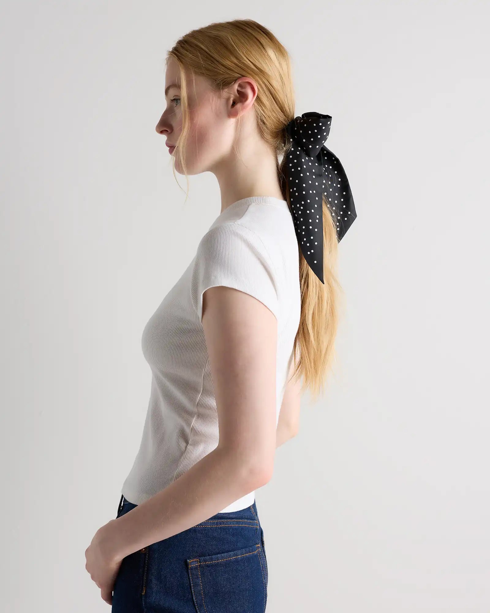 100% Silk Printed Skinny Scarf
