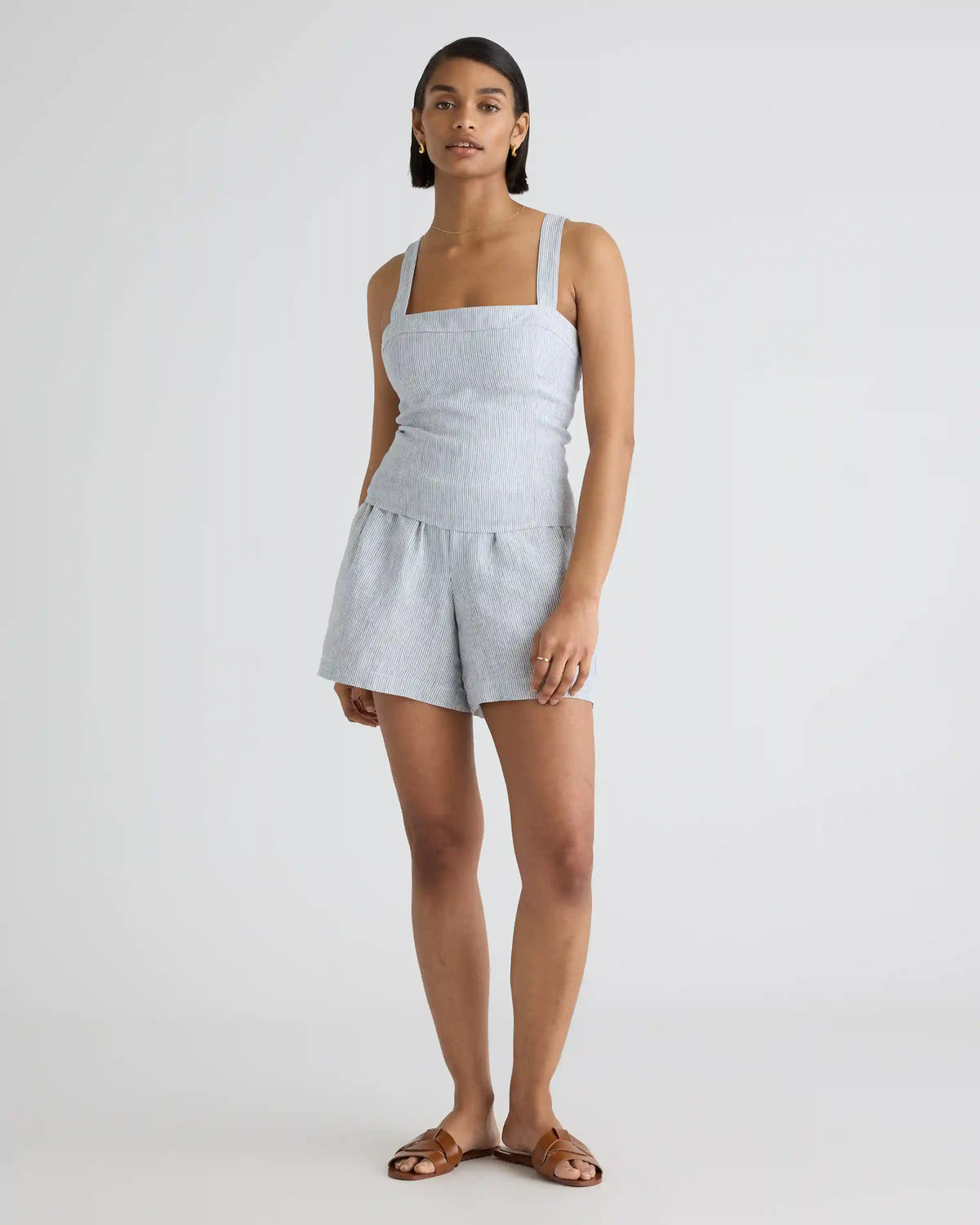 100% European Linen High Waisted Shorts