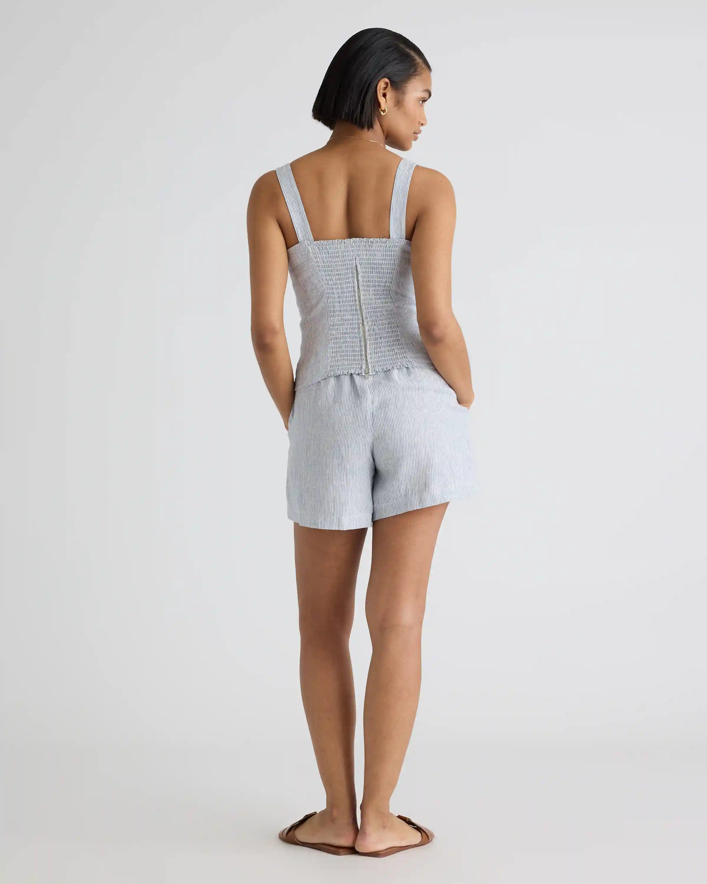 100% European Linen High Waisted Shorts