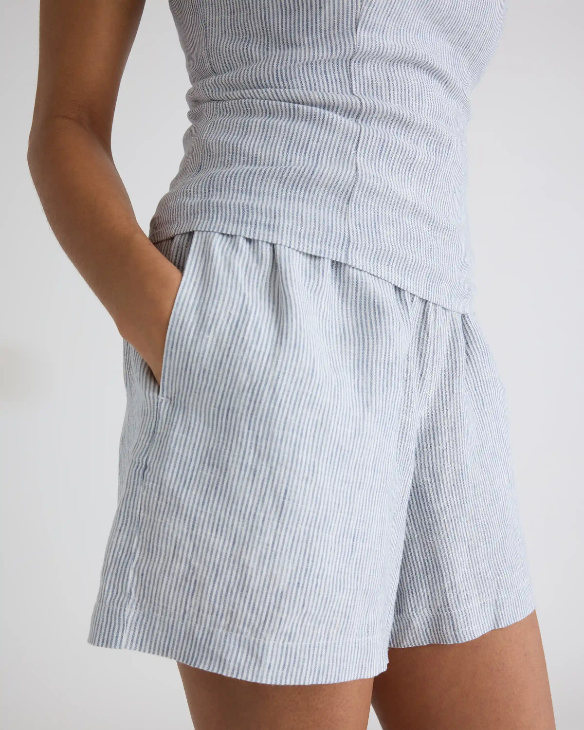 100% European Linen High Waisted Shorts