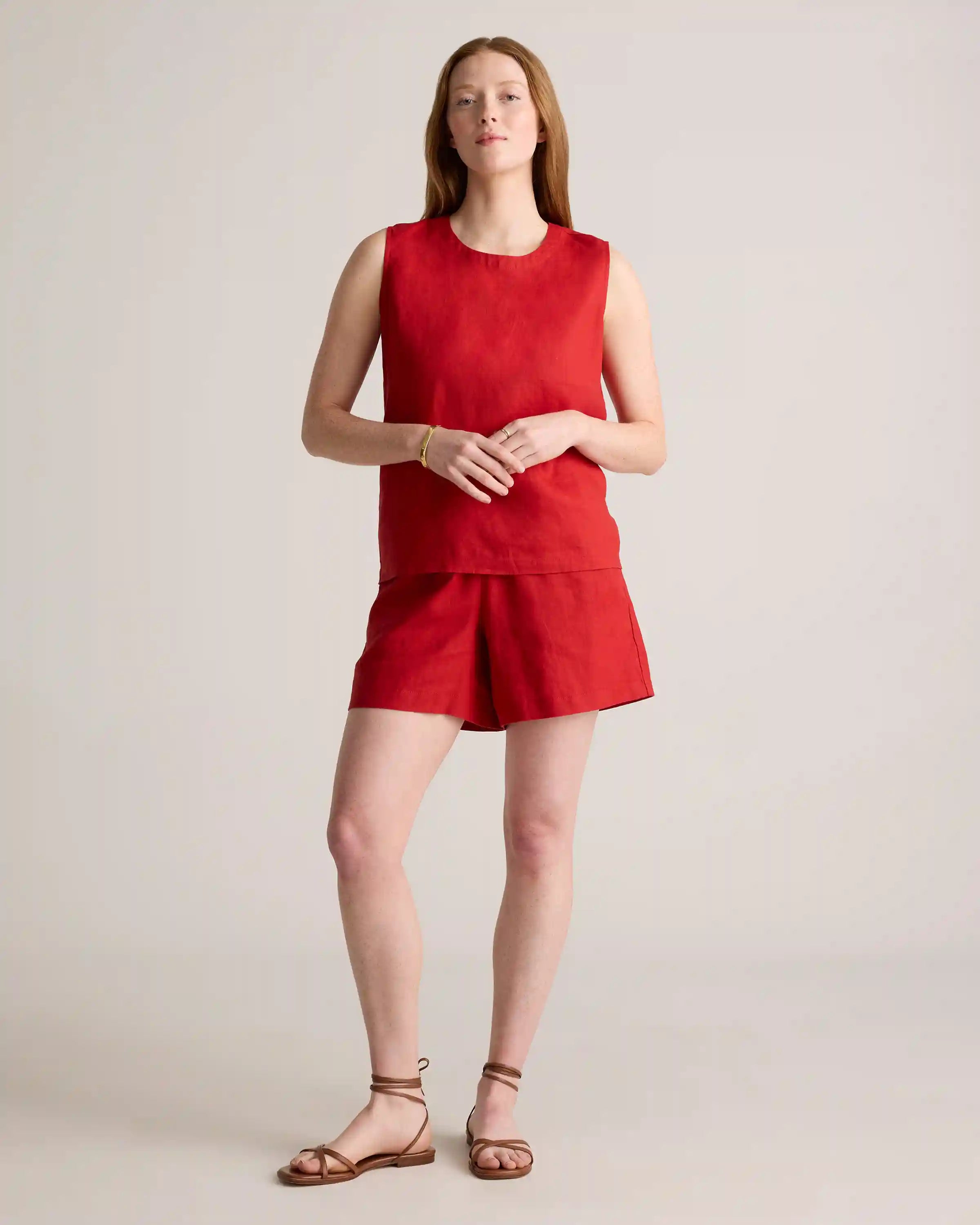100% European Linen High Waisted Shorts