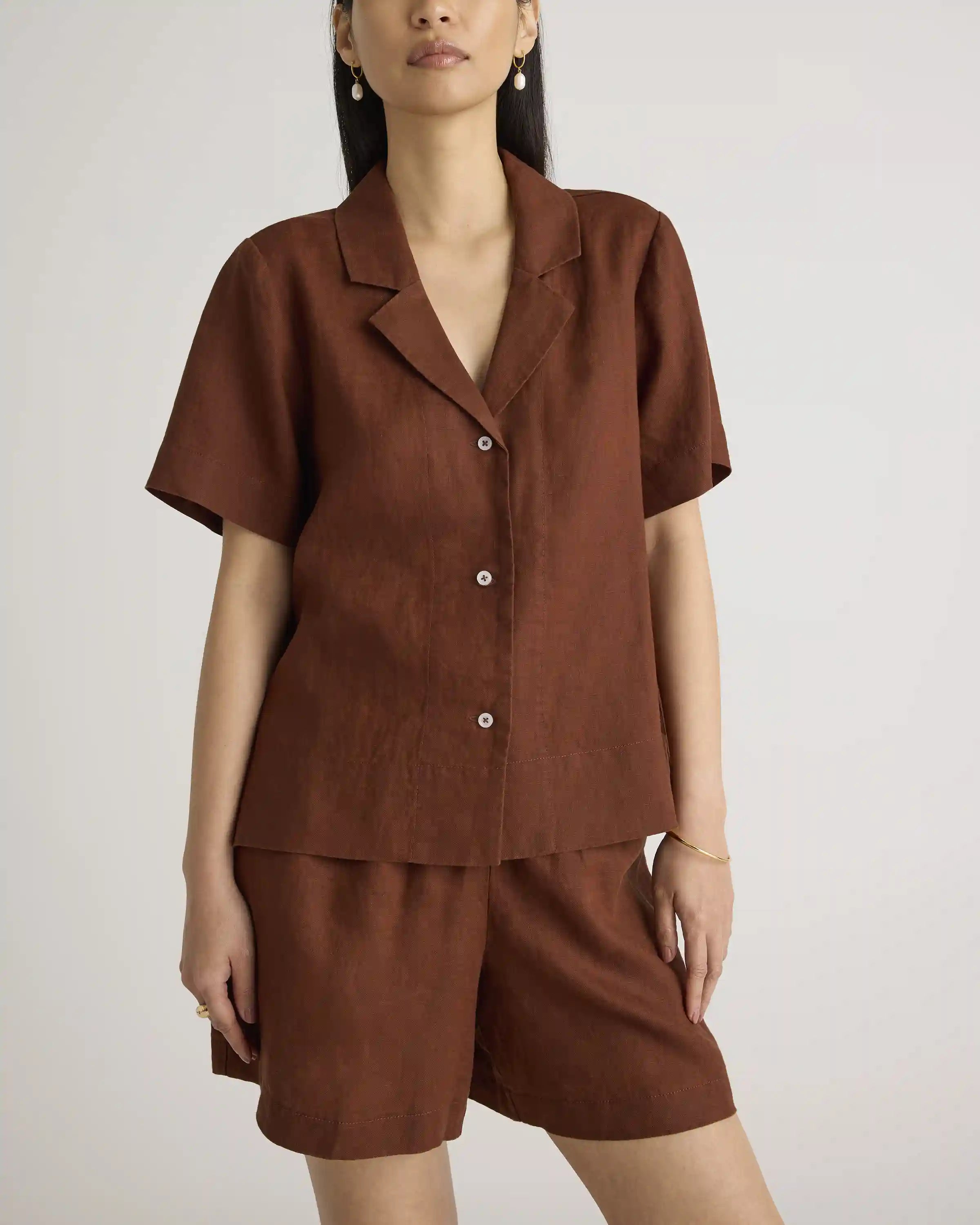 100% European Linen High Waisted Shorts