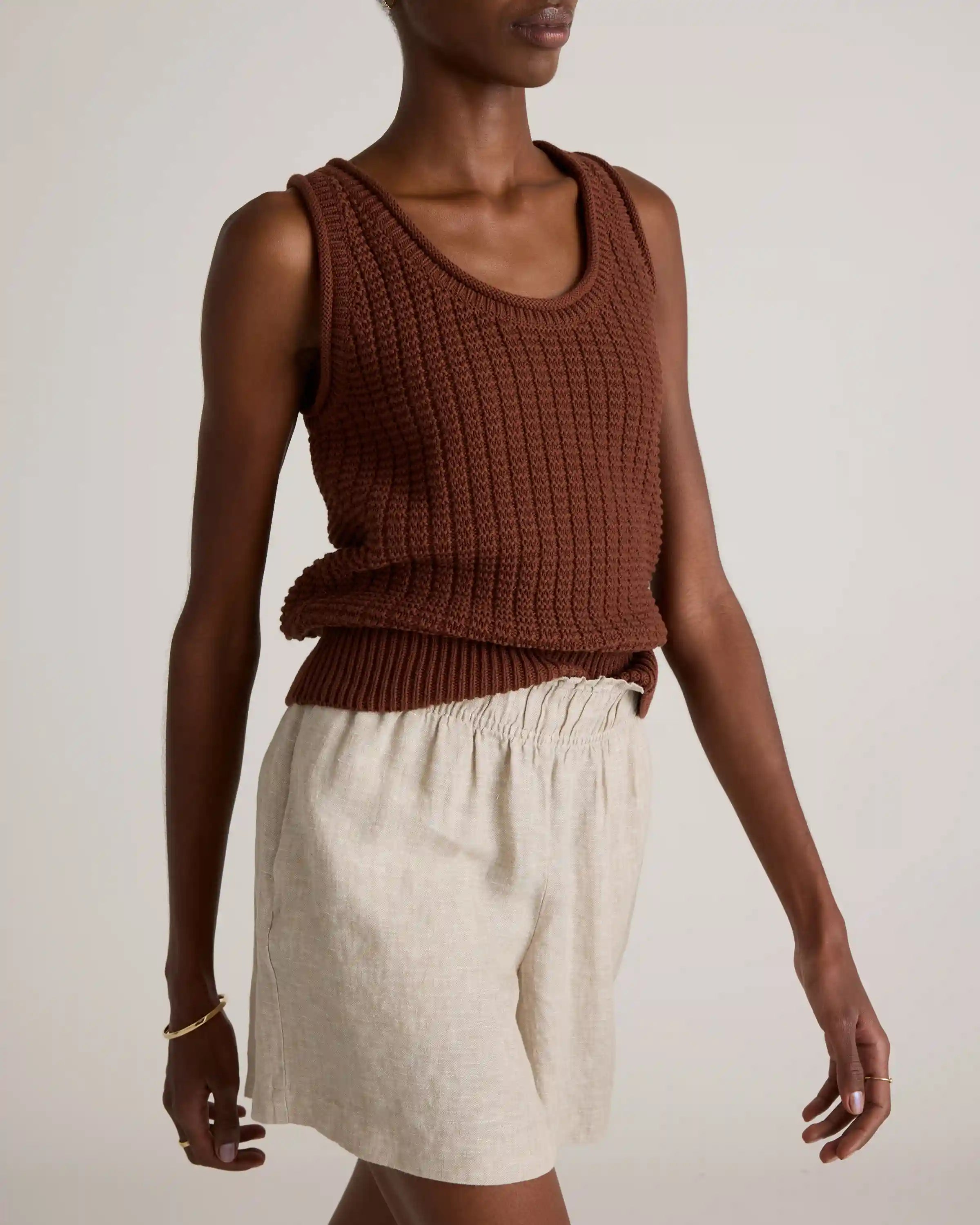 100% European Linen High Waisted Shorts