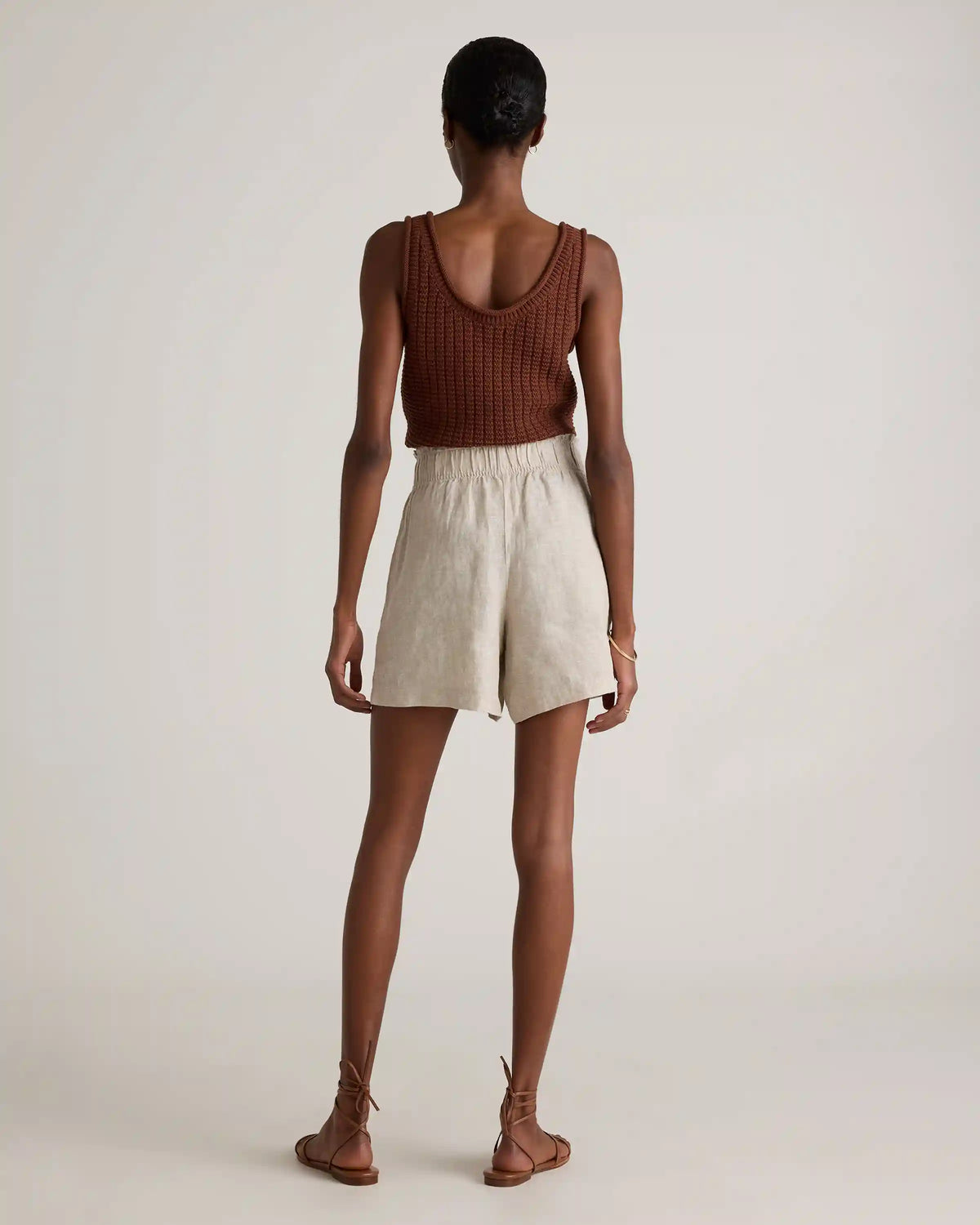 100% European Linen High Waisted Shorts