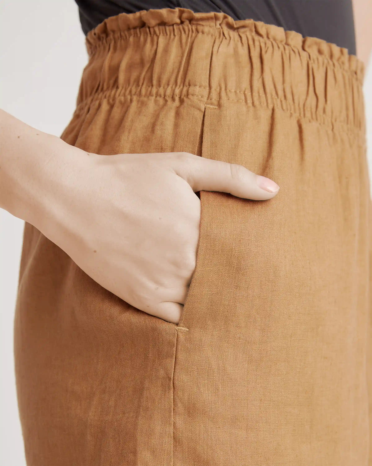 100% European Linen High Waisted Shorts