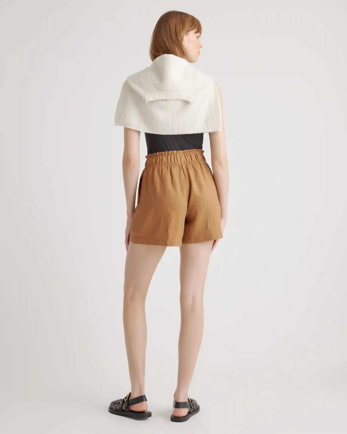 100% European Linen High Waisted Shorts