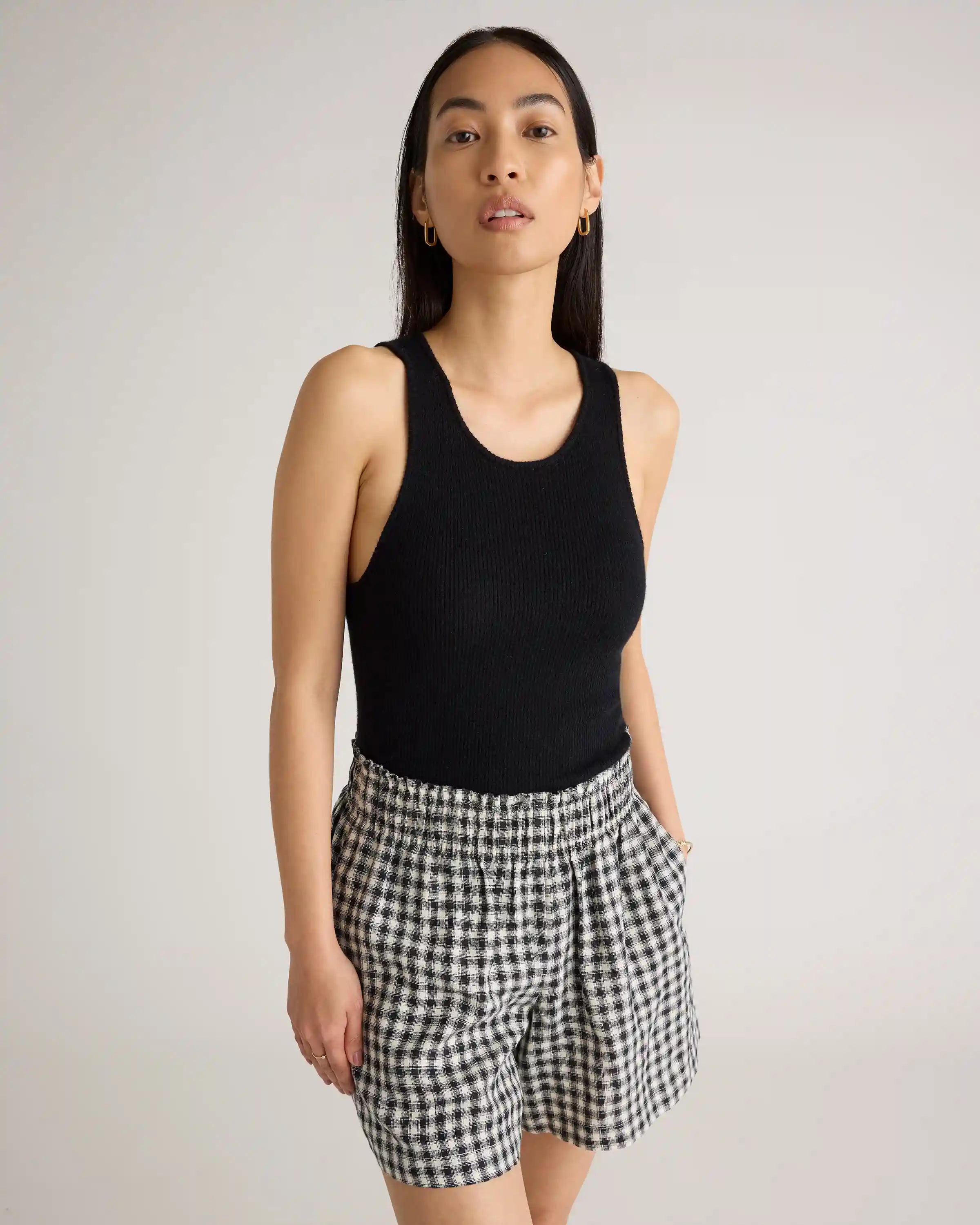 100% European Linen High Waisted Shorts