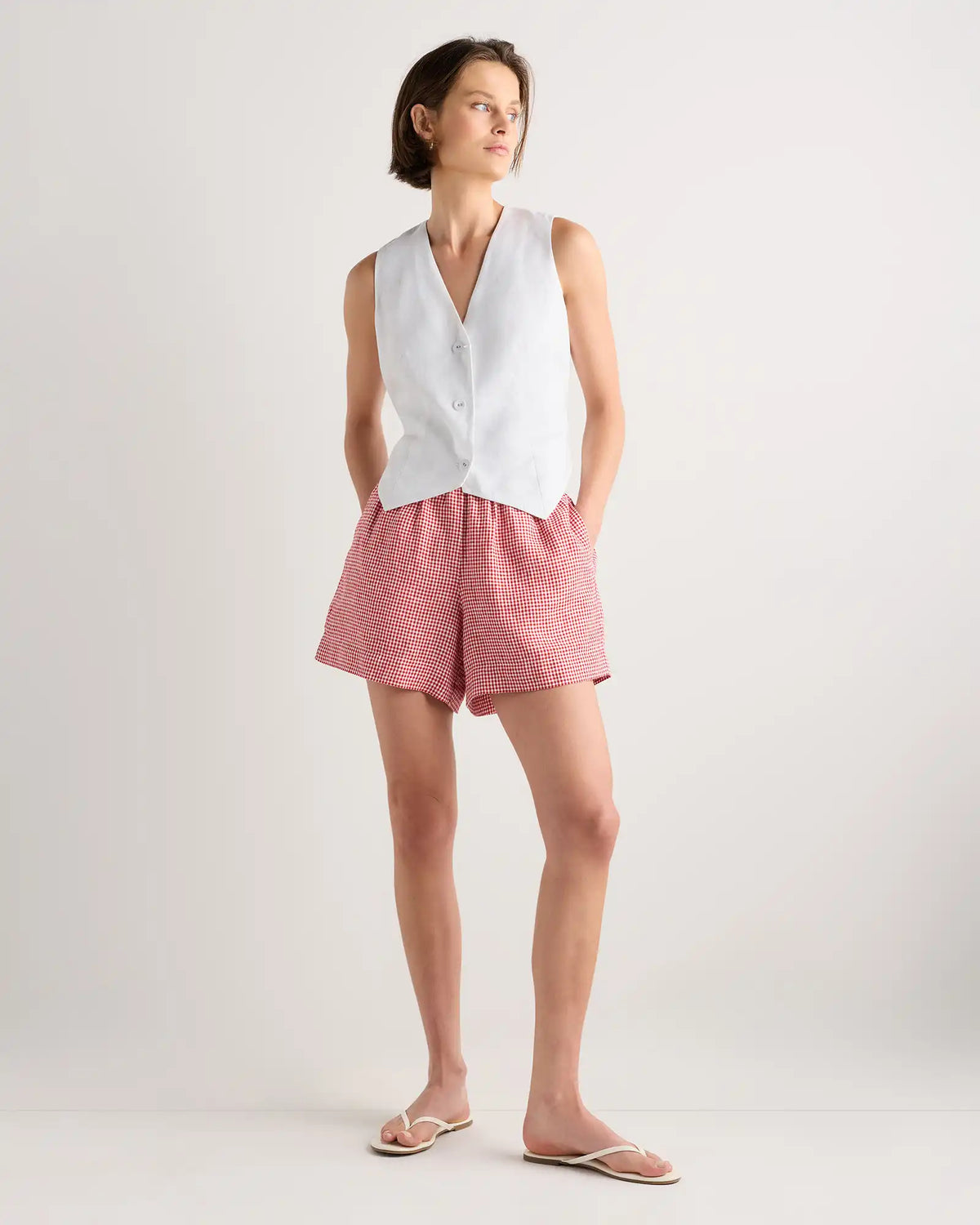 100% European Linen High Waisted Shorts