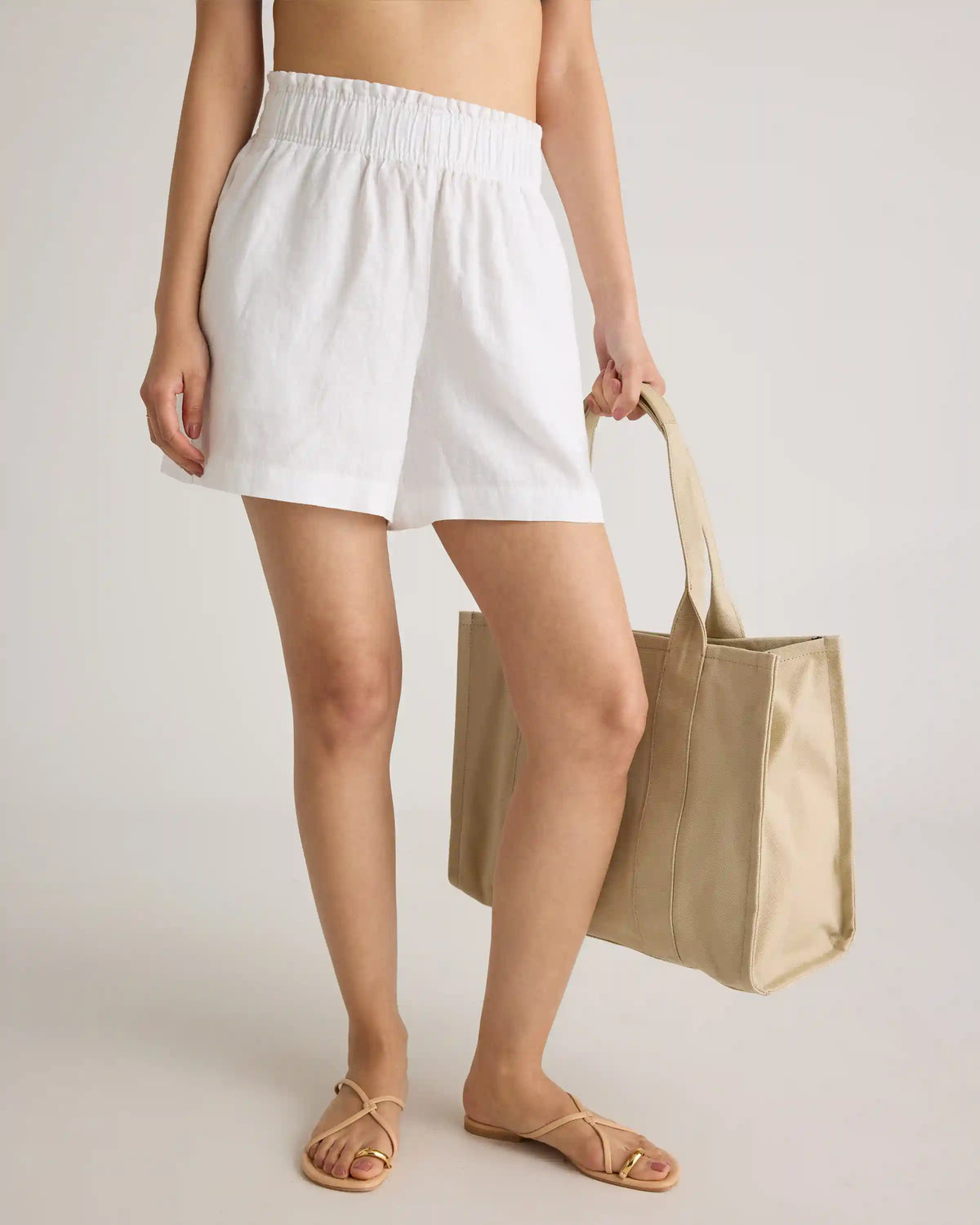 100% European Linen High Waisted Shorts