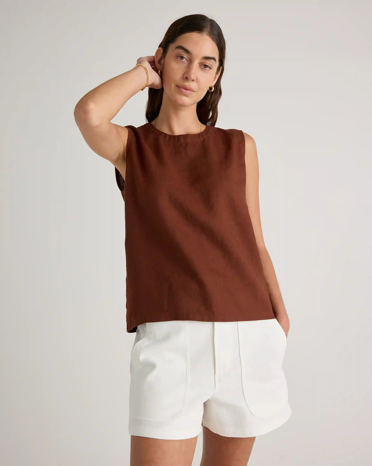 Organic Stretch Cotton Twill Utility Shorts