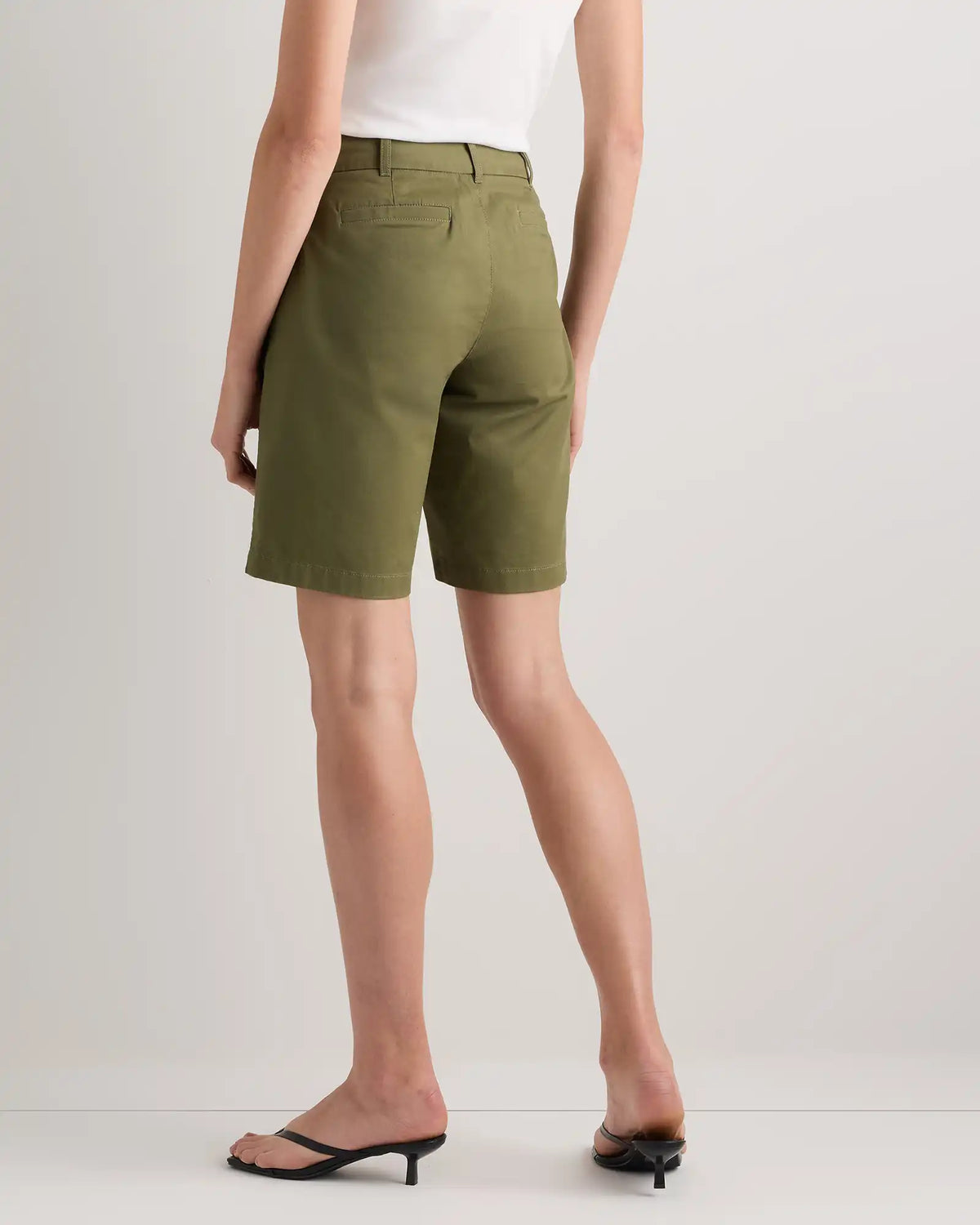Organic Stretch Cotton Chino Bermuda Shorts