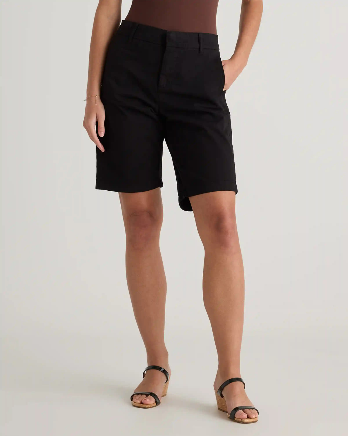 Organic Stretch Cotton Chino Bermuda Shorts