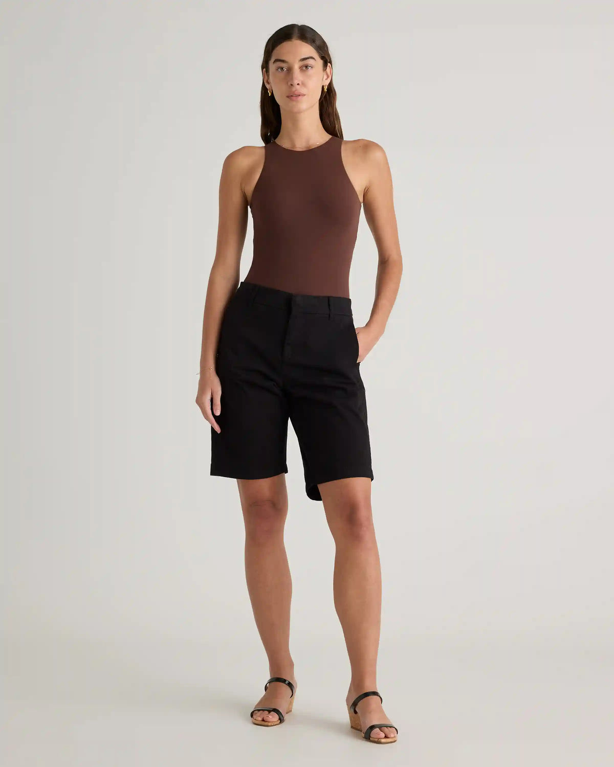 Organic Stretch Cotton Chino Bermuda Shorts