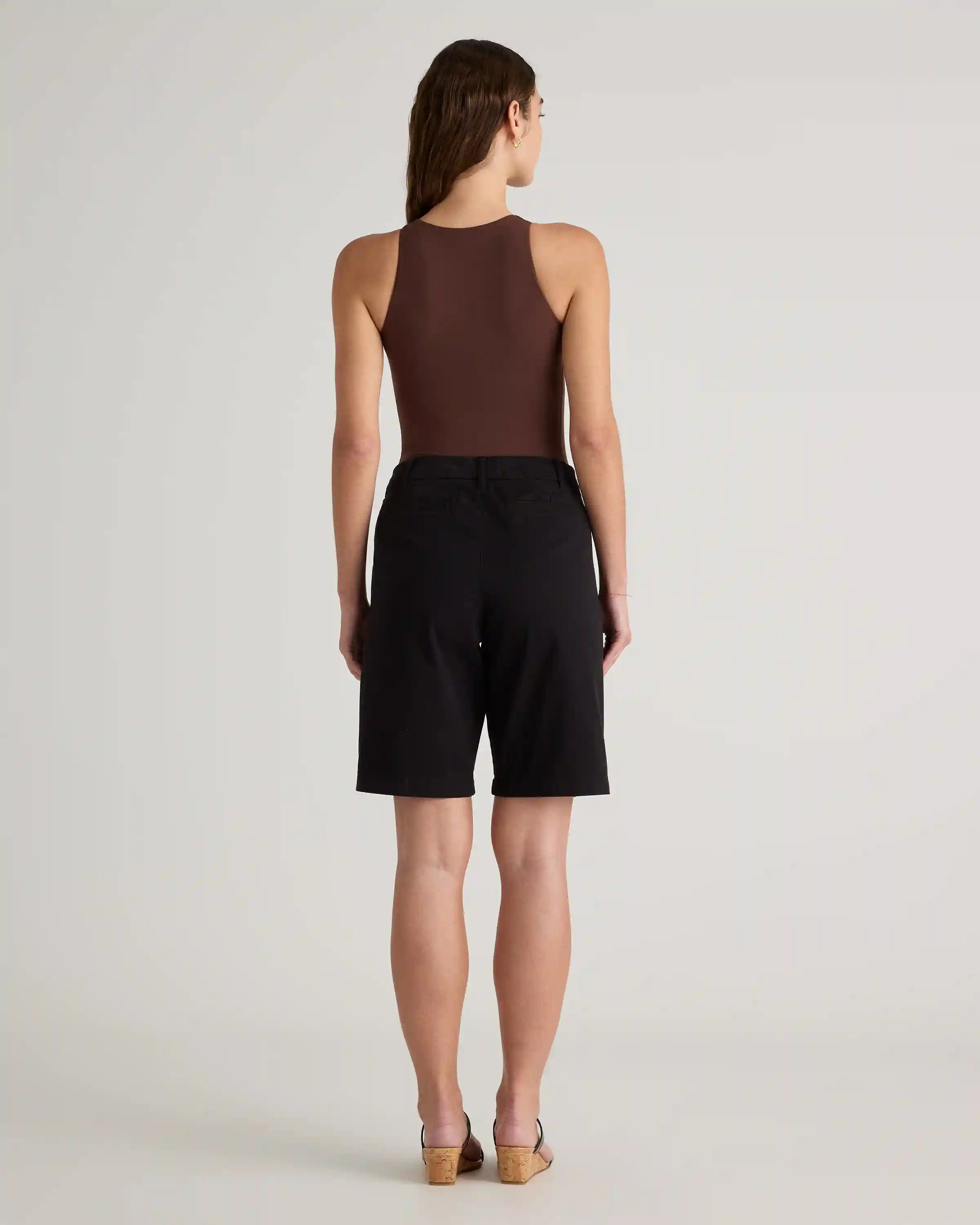 Organic Stretch Cotton Chino Bermuda Shorts