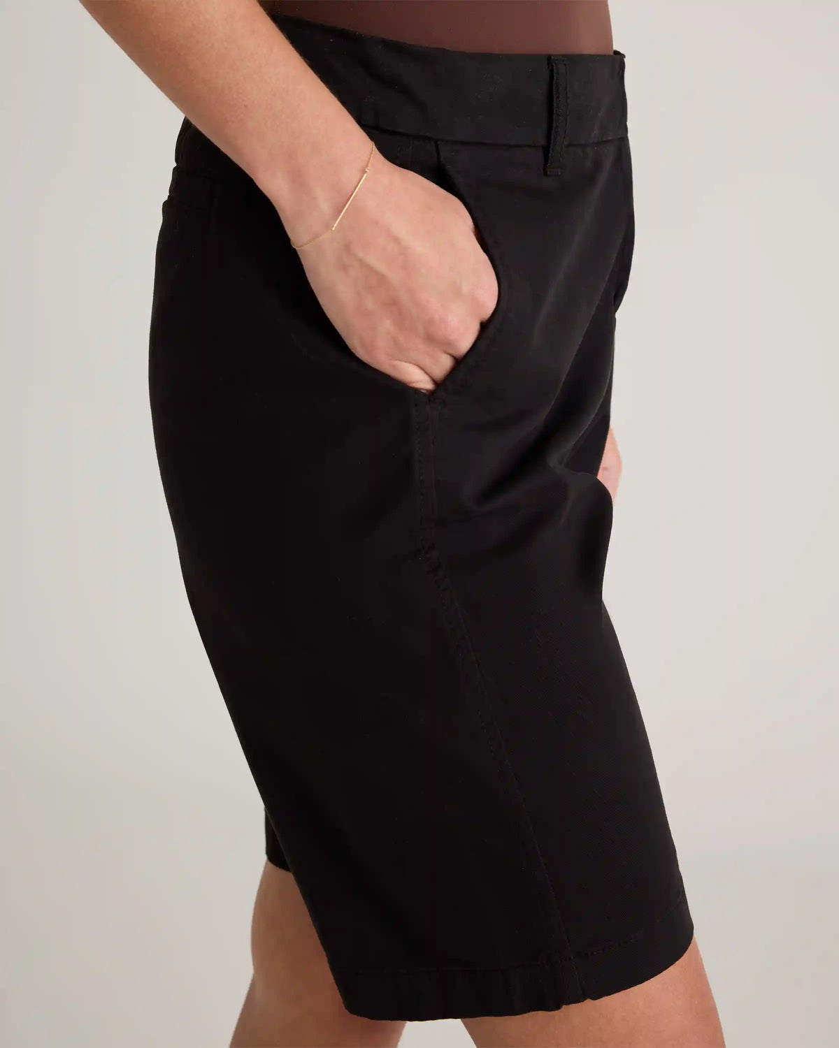 Organic Stretch Cotton Chino Bermuda Shorts