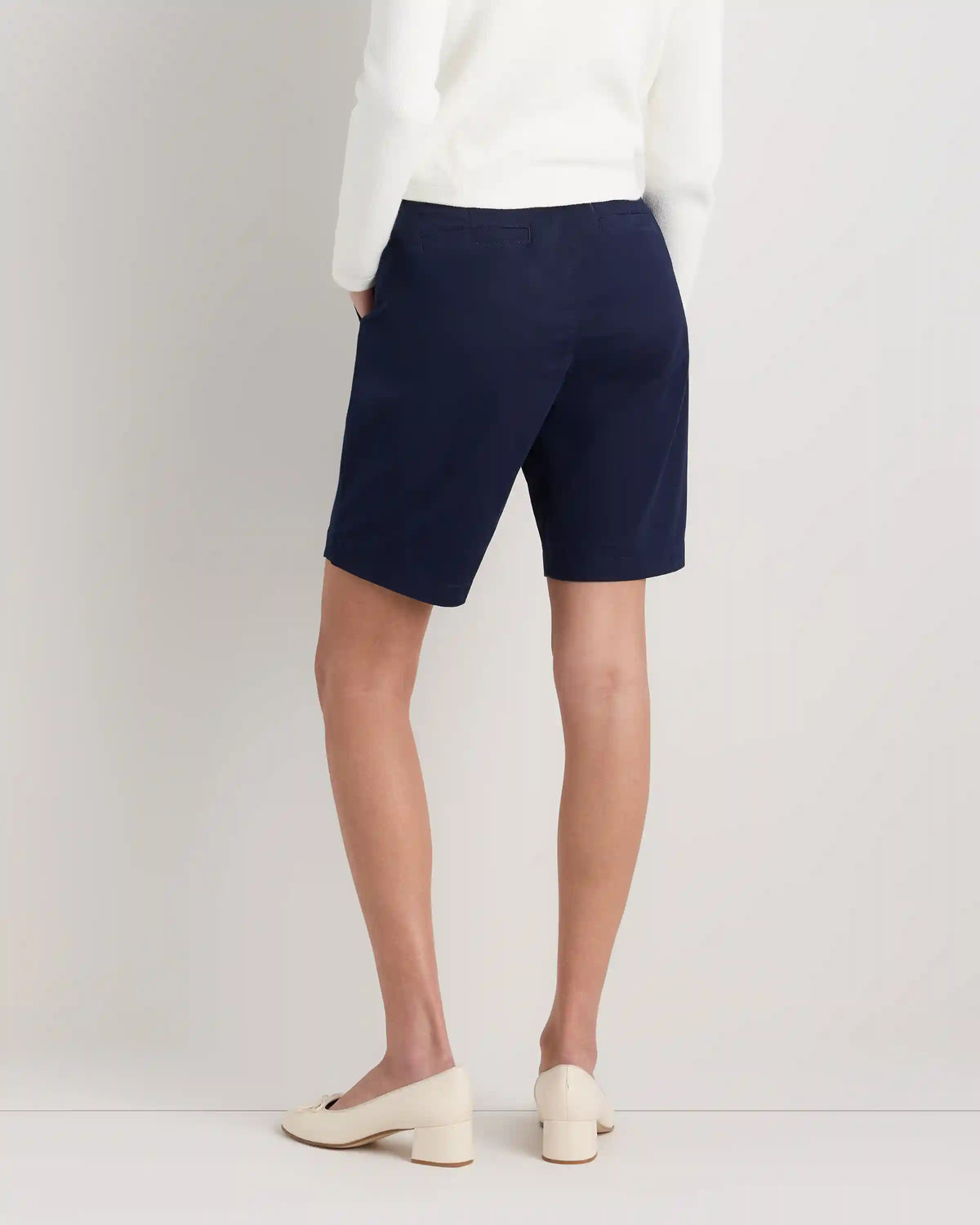 Organic Stretch Cotton Chino Bermuda Shorts