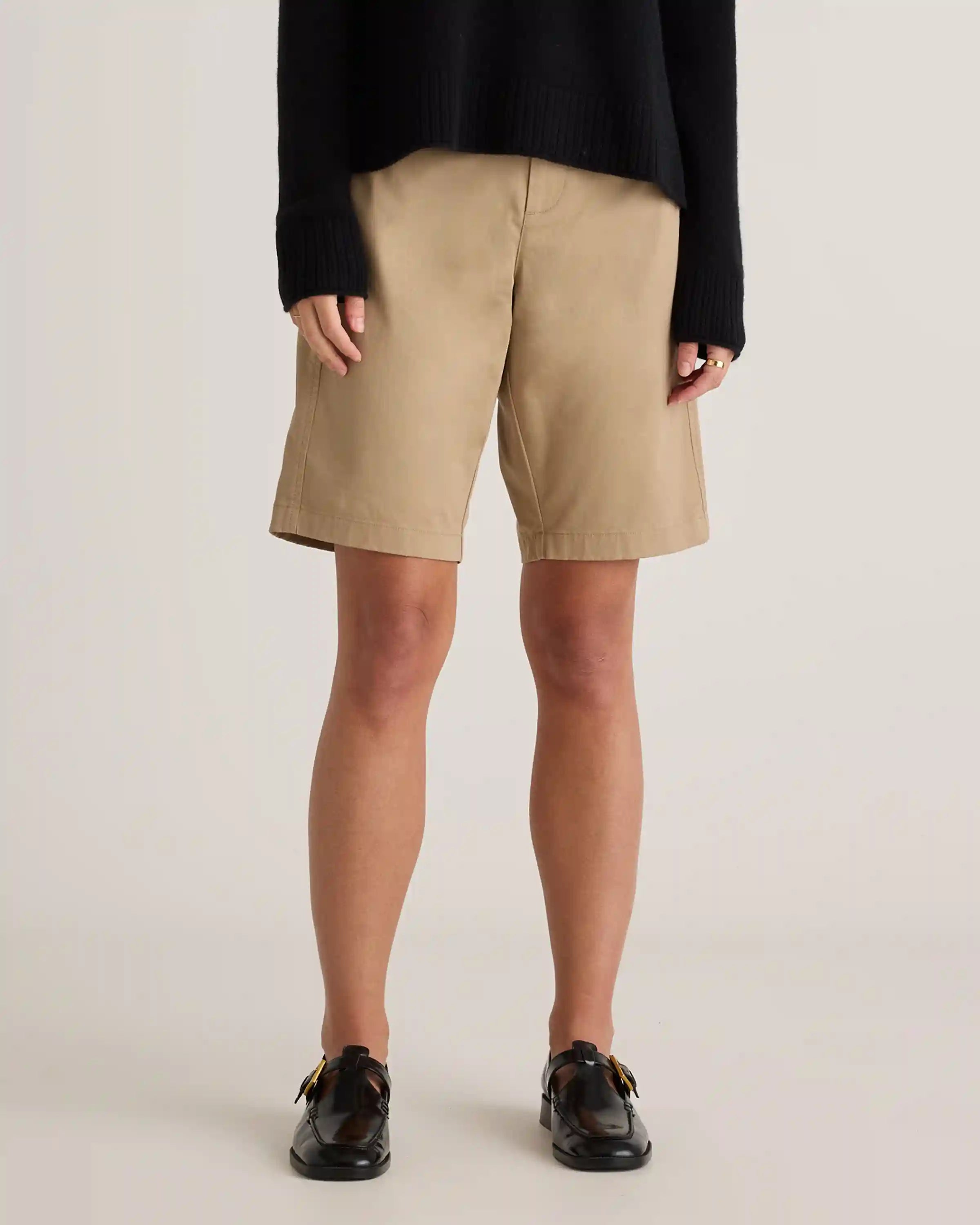 Organic Stretch Cotton Chino Bermuda Shorts