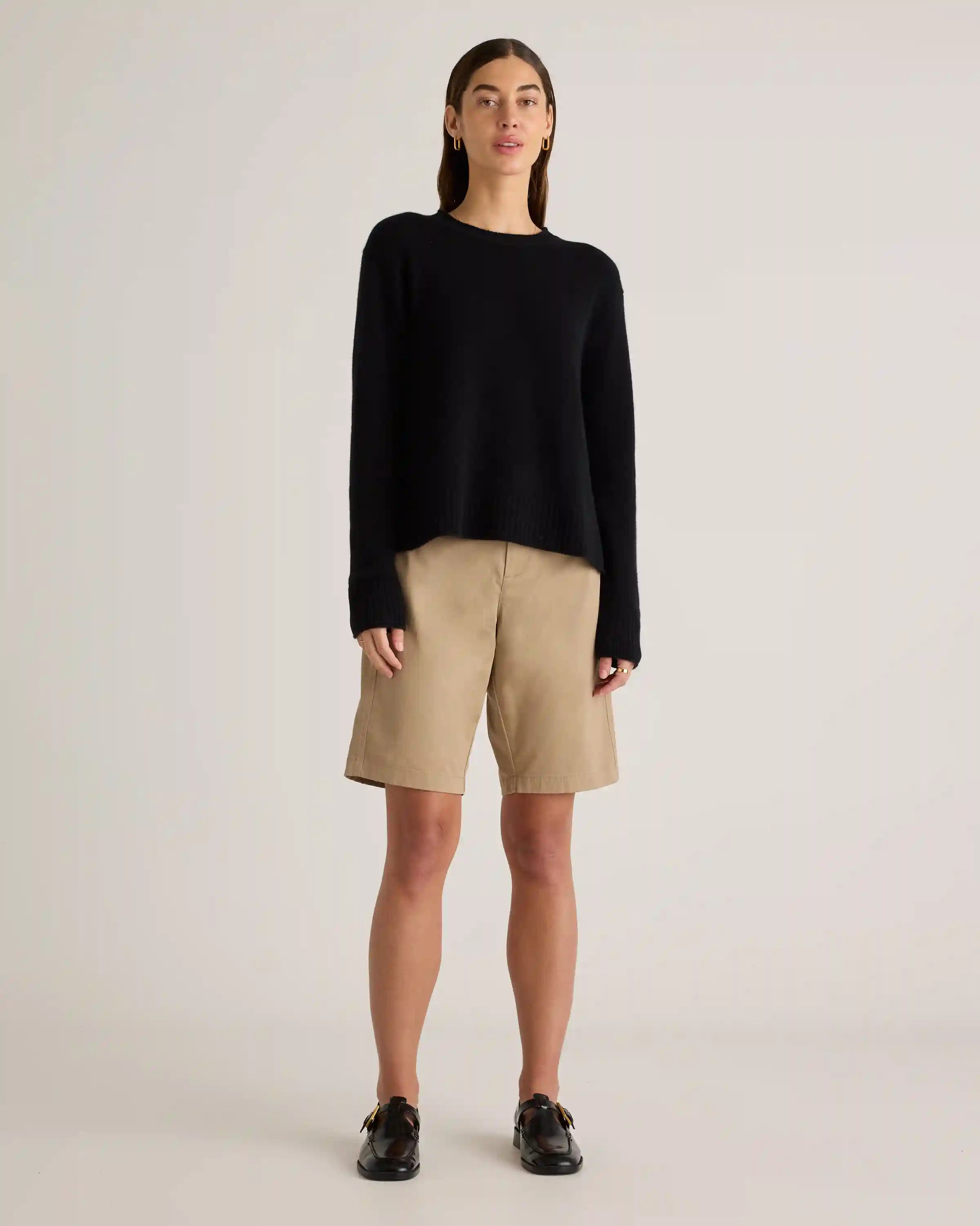Organic Stretch Cotton Chino Bermuda Shorts