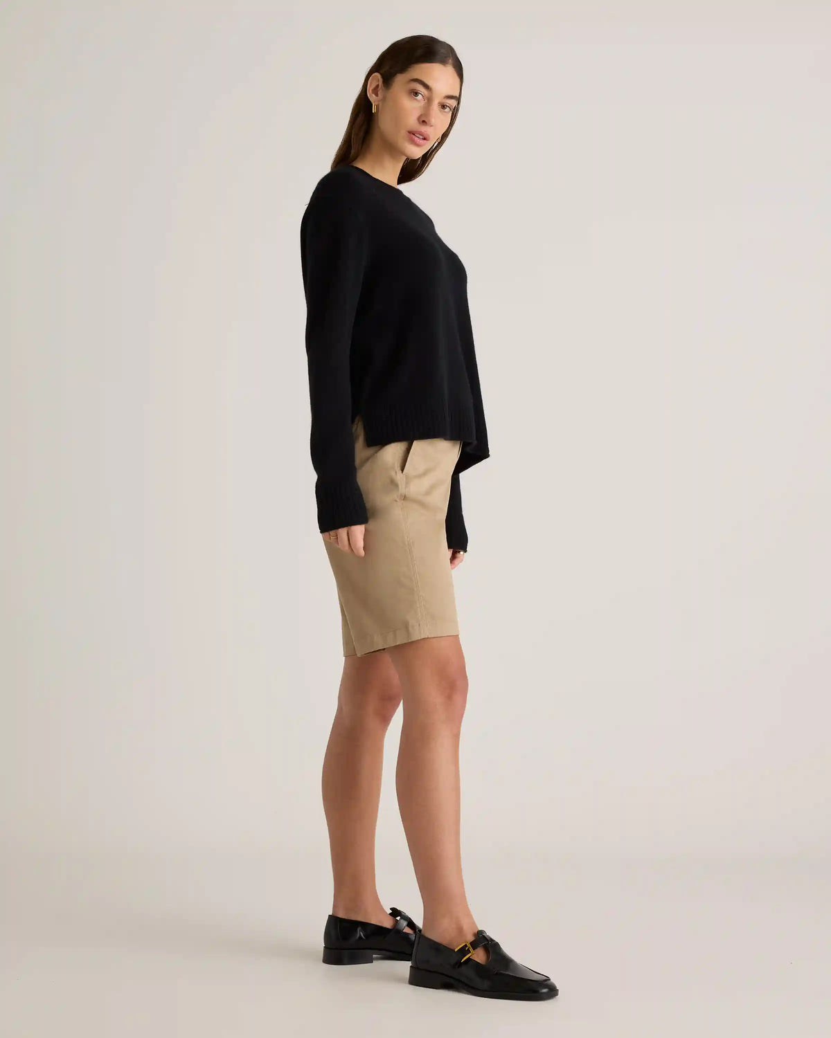 Organic Stretch Cotton Chino Bermuda Shorts
