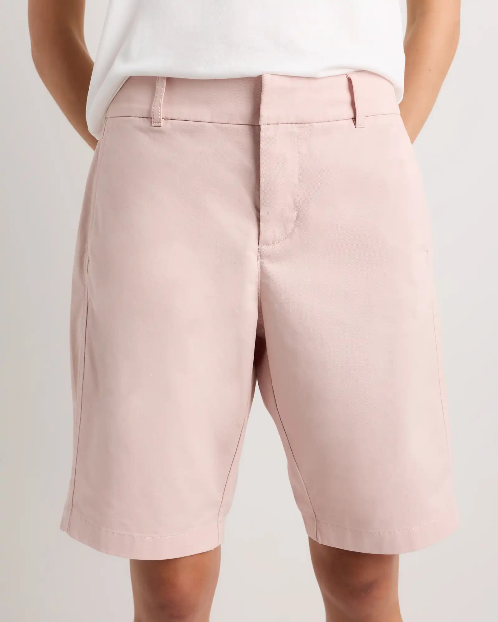 Organic Stretch Cotton Chino Bermuda Shorts