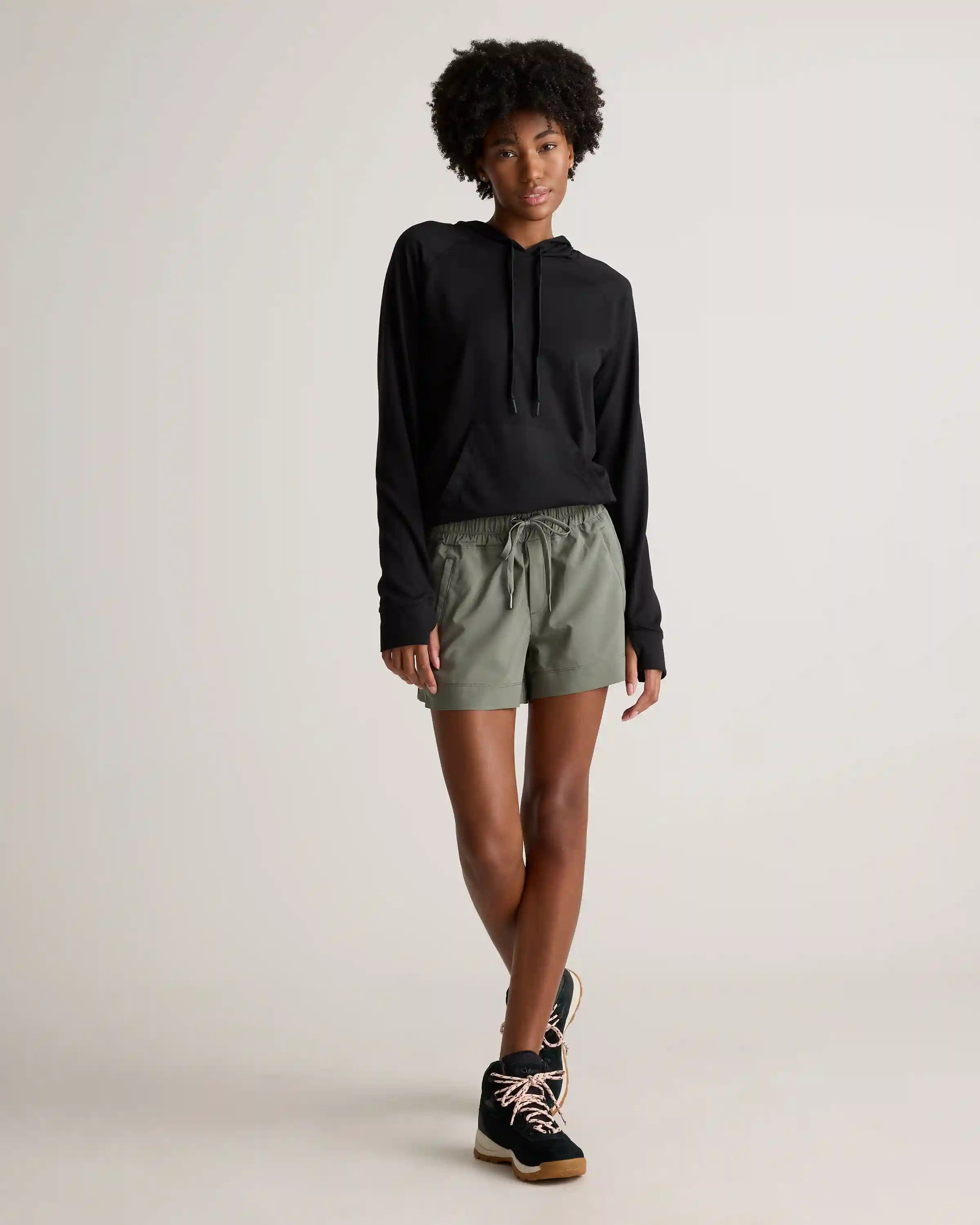 Micro Ripstop Mid-Rise Hike Shorts