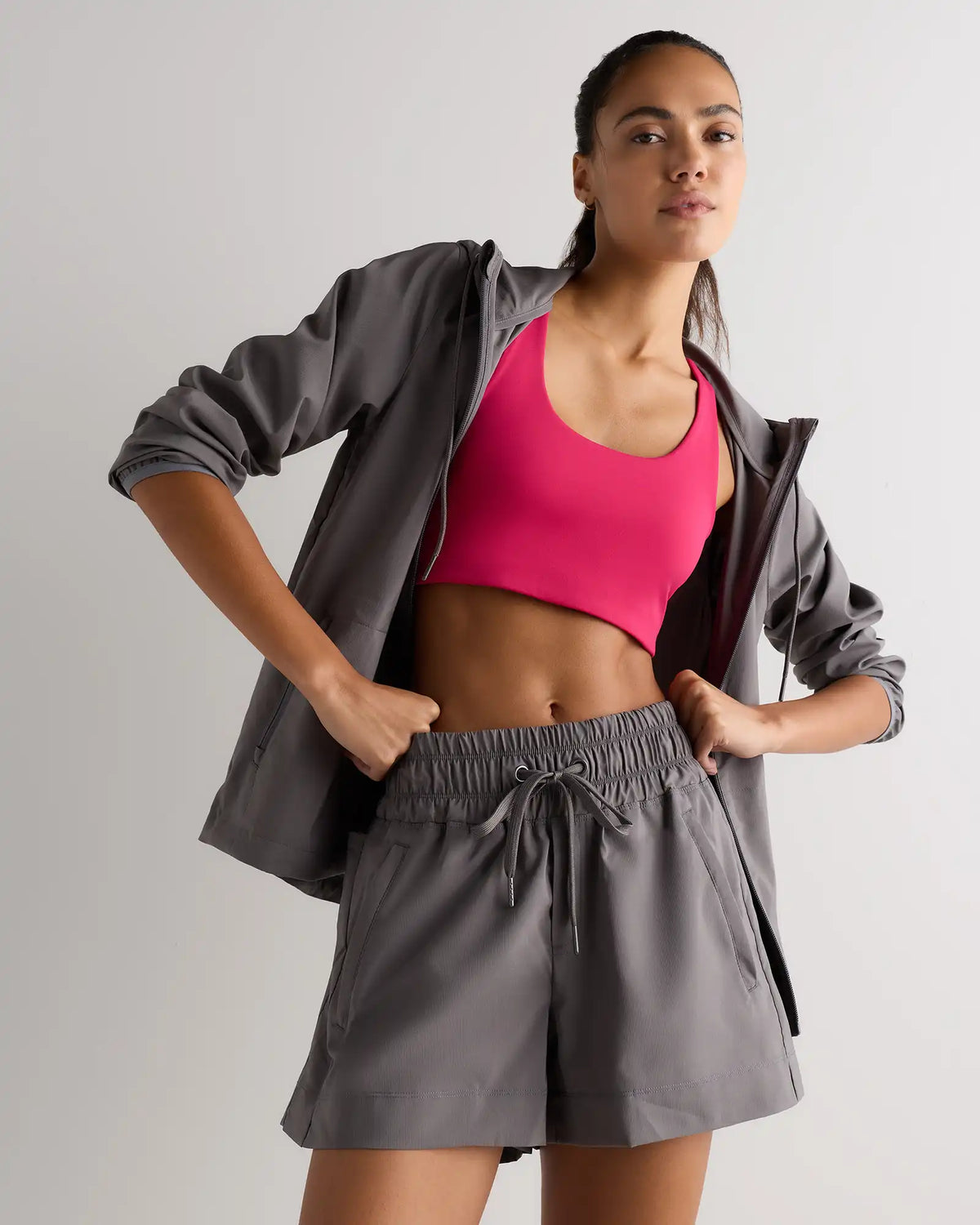 Micro Ripstop Mid-Rise Hike Shorts