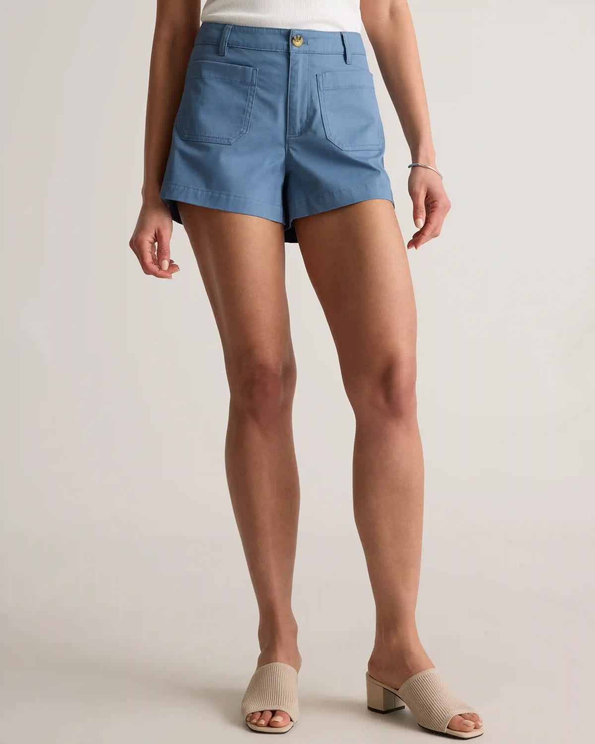 Stretch Cotton Chino Patch Pocket Shorts