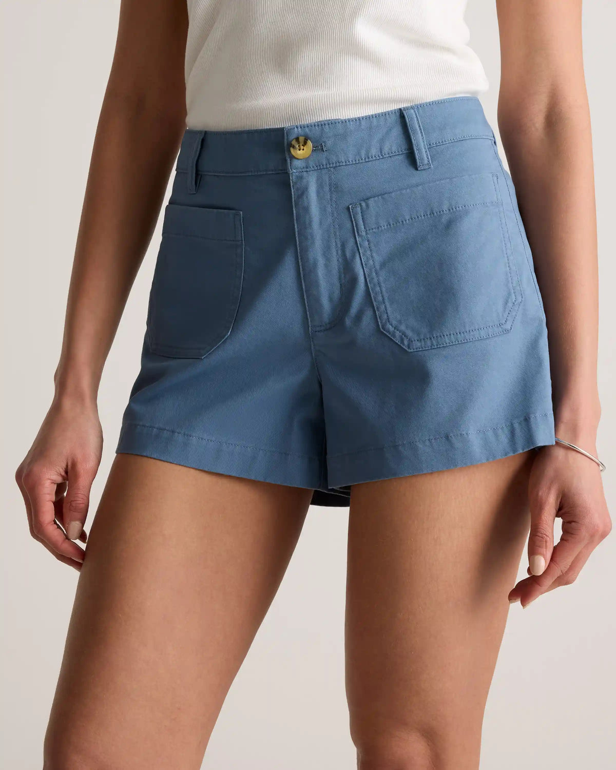 Stretch Cotton Chino Patch Pocket Shorts