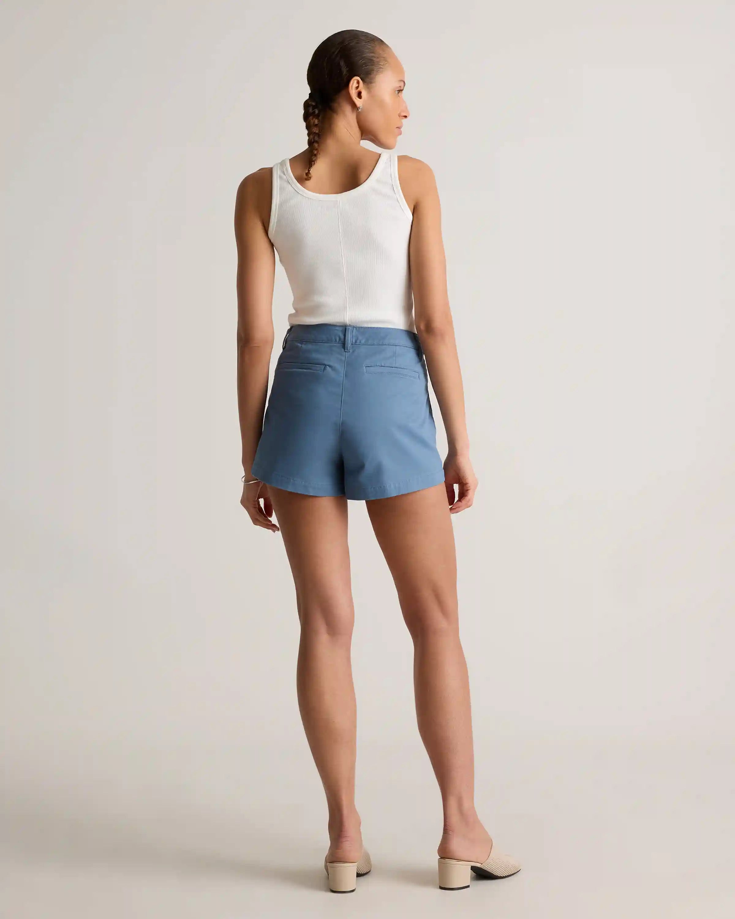 Stretch Cotton Chino Patch Pocket Shorts