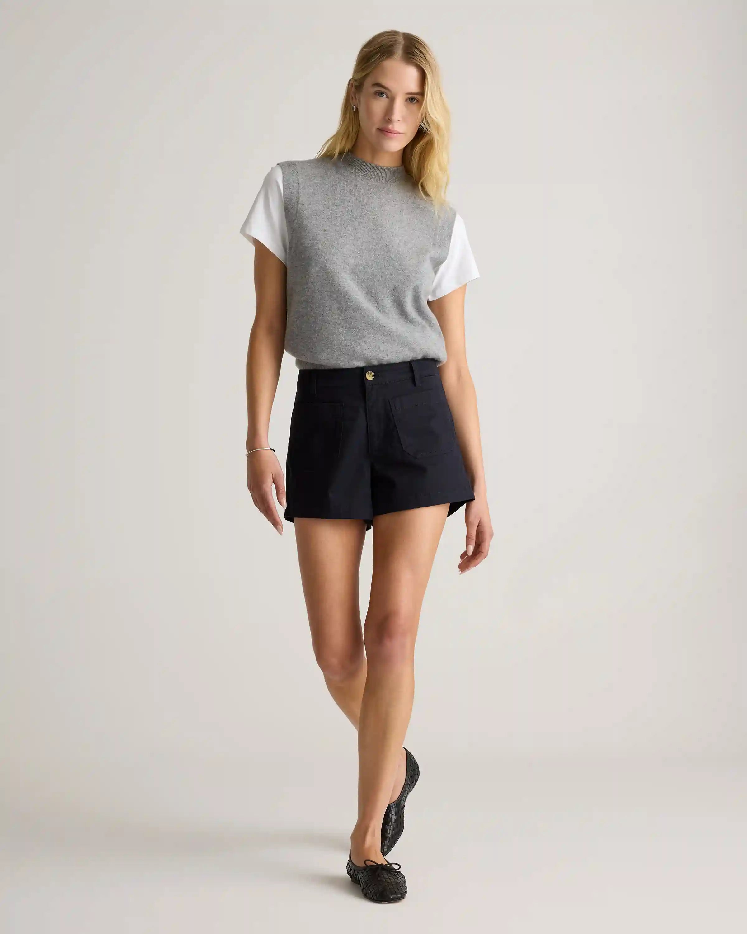 Stretch Cotton Chino Patch Pocket Shorts