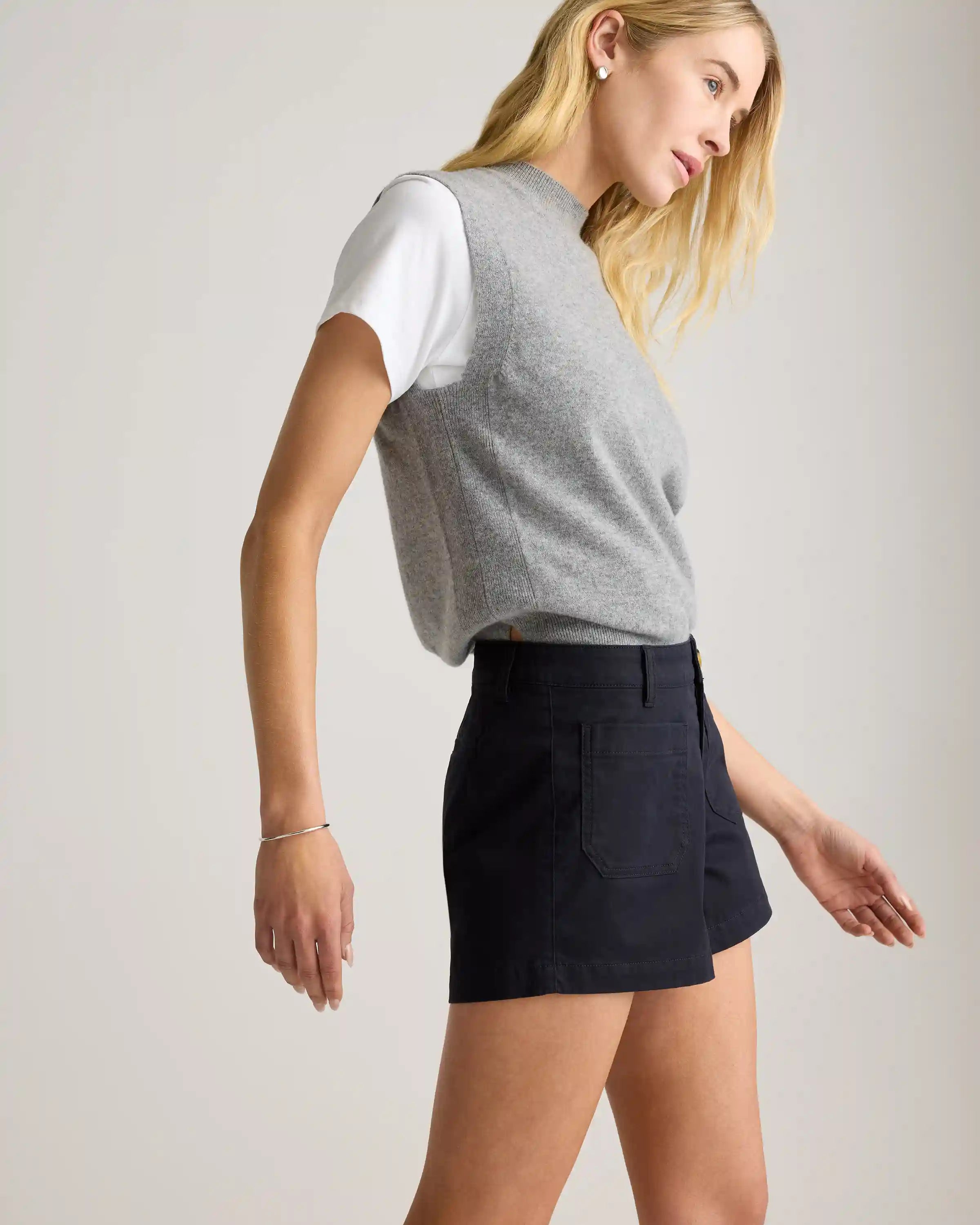 Stretch Cotton Chino Patch Pocket Shorts