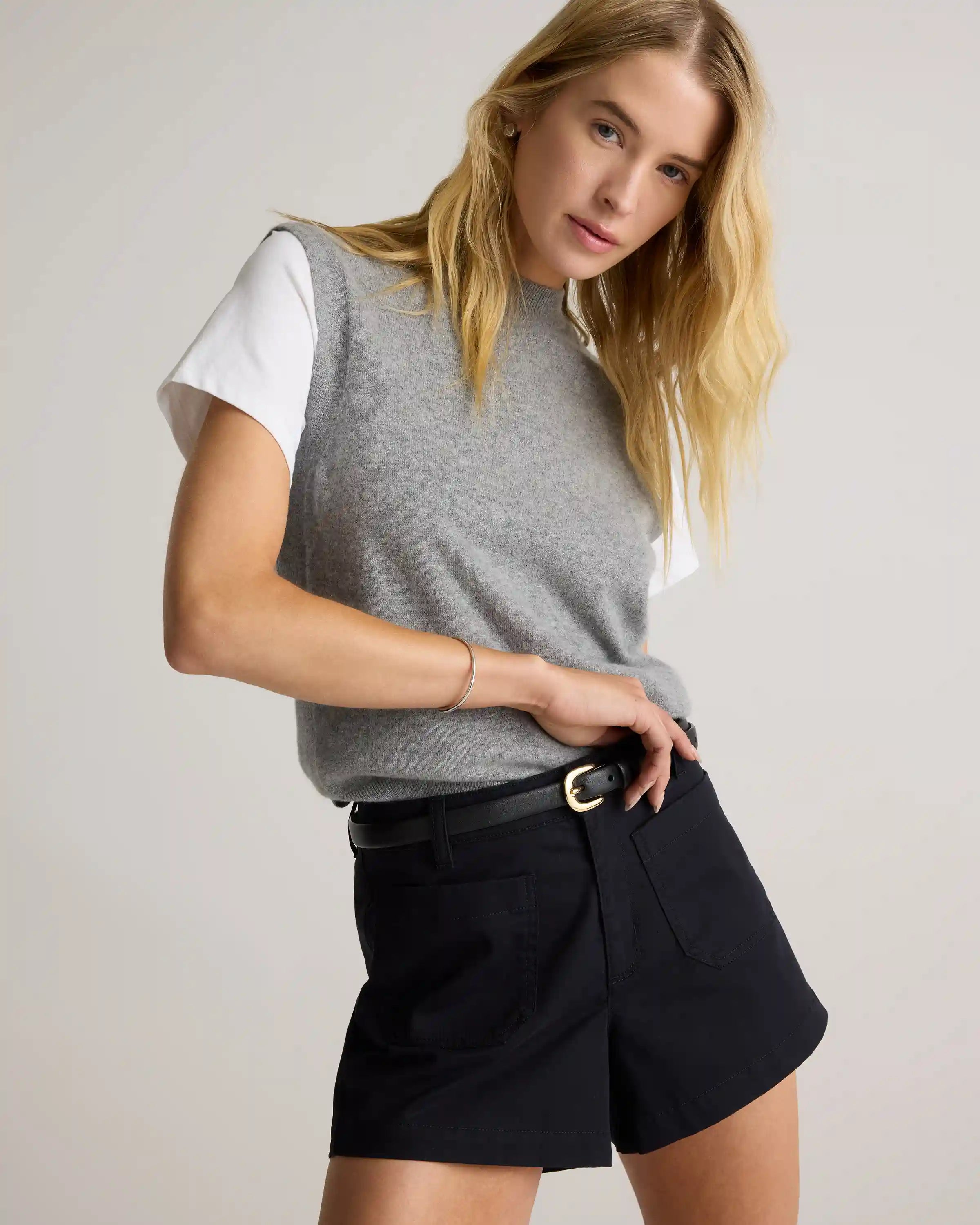 Stretch Cotton Chino Patch Pocket Shorts