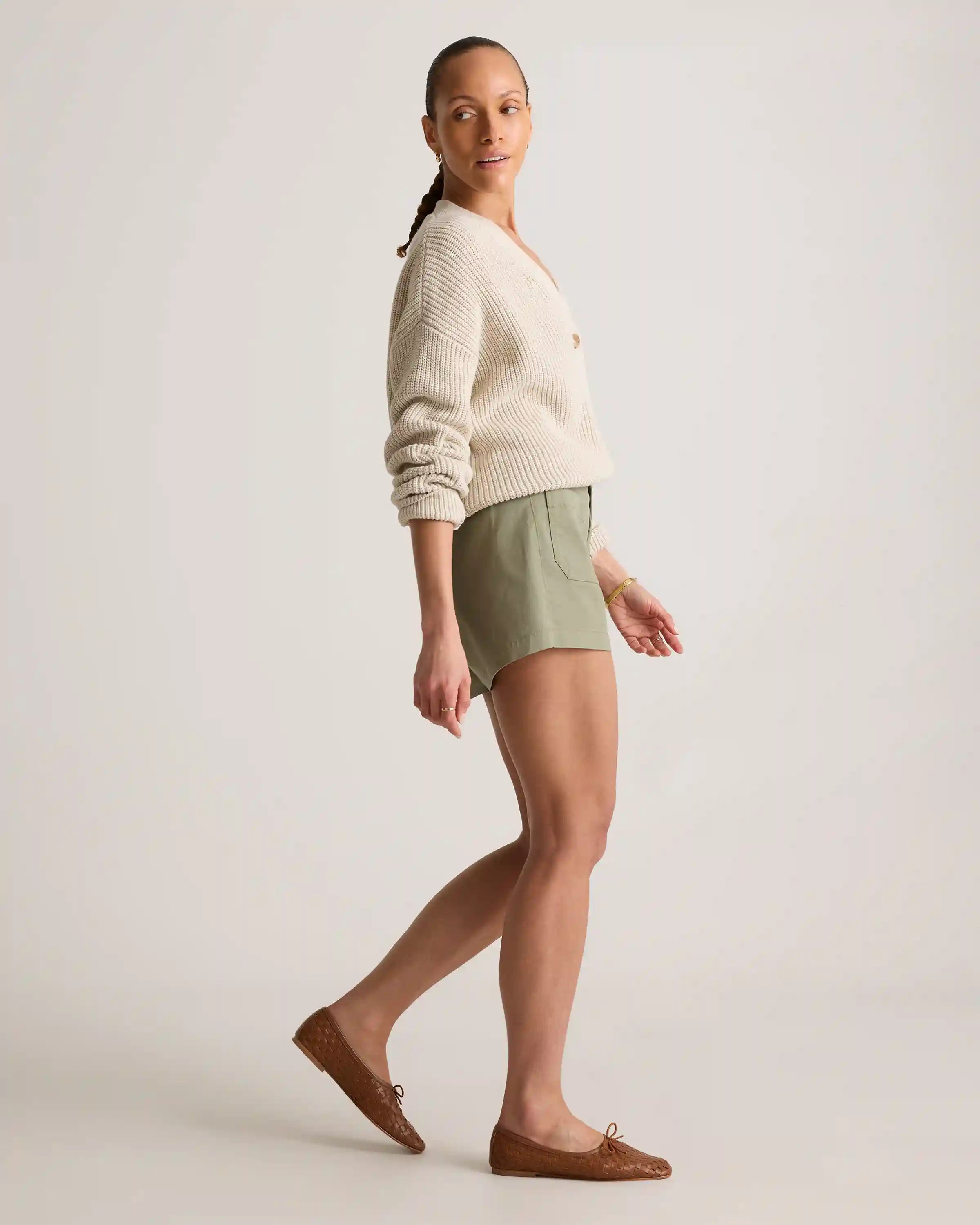 Stretch Cotton Chino Patch Pocket Shorts