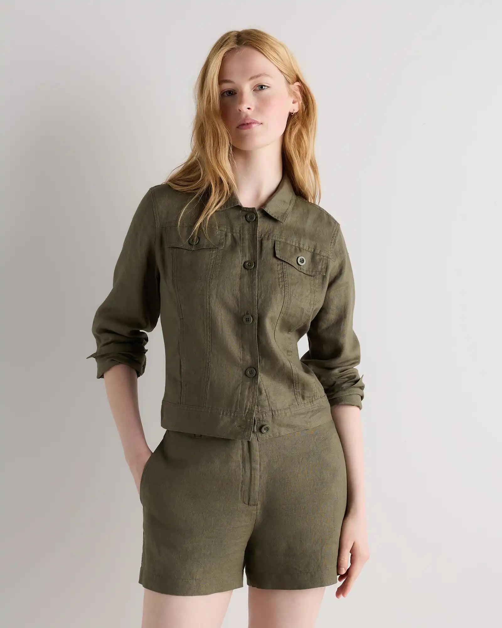 100% European Linen Trouser Shorts